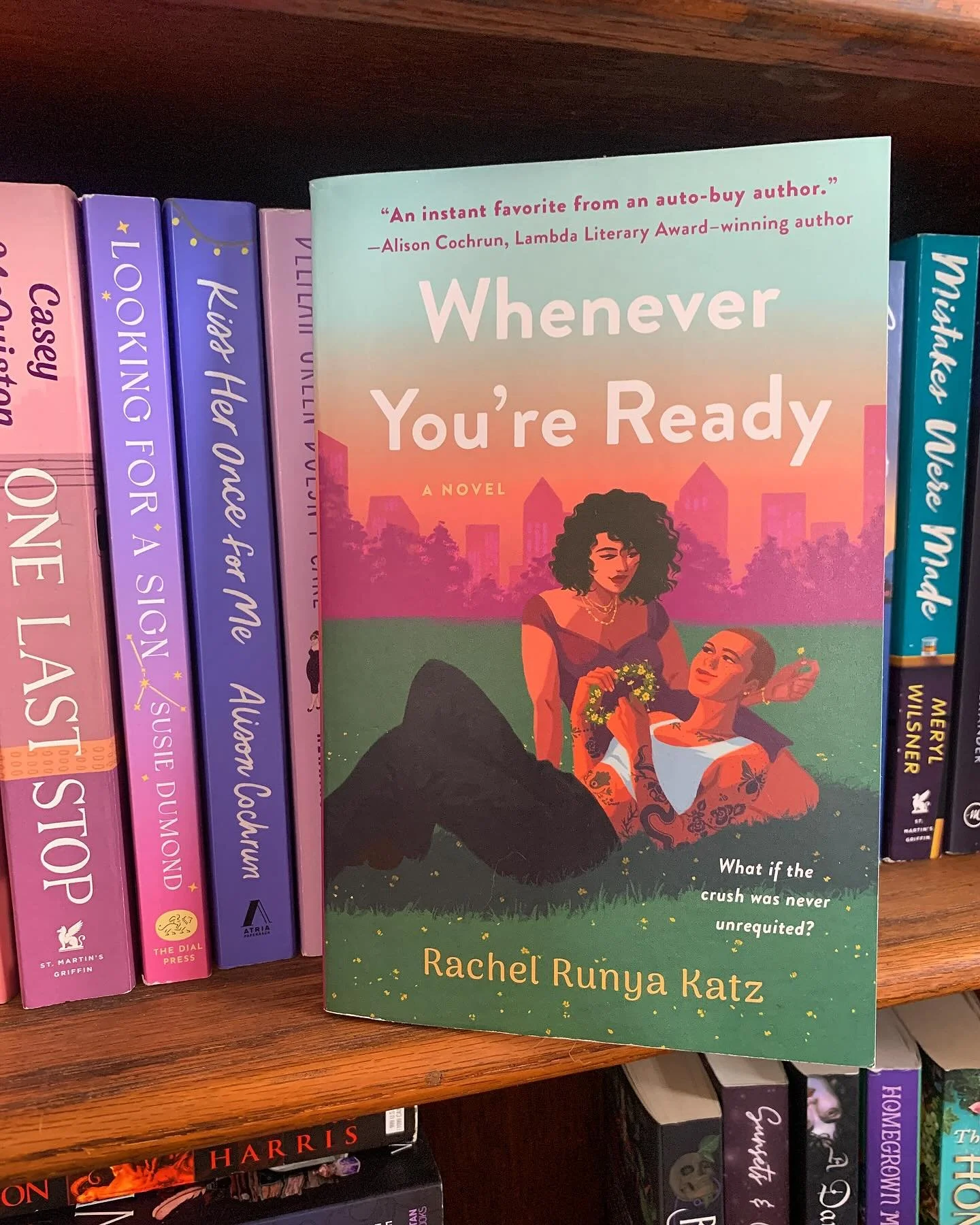 Kicking off #pridemonth in the best way: Discussing Whenever You&rsquo;re Ready with book club members.🌷

#wheneveryoureready #rachelrunyakatz #sapphicstoriesbookclub