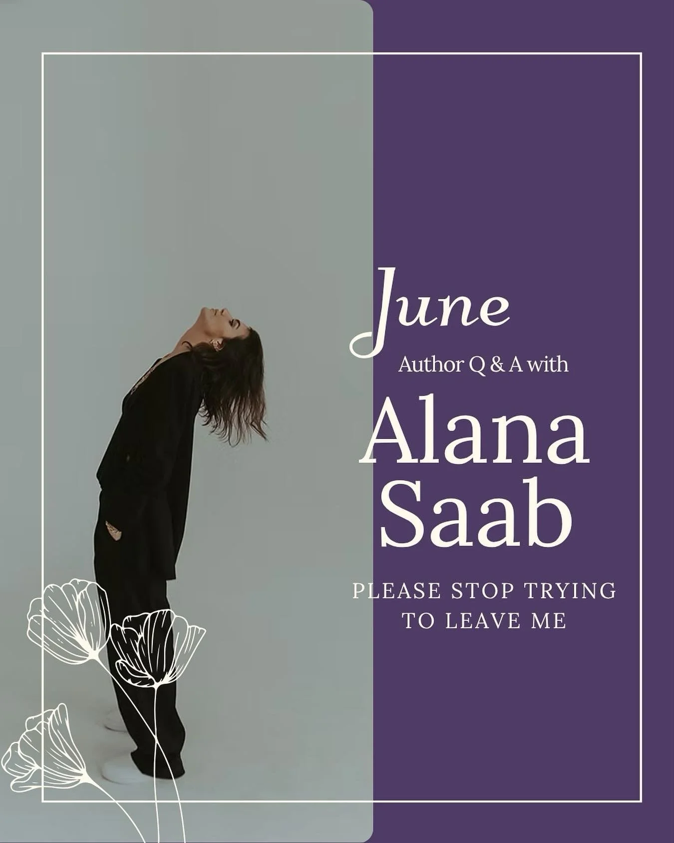 A snippet from our QA with Author Alana Saab is up on the website for you to read! Learn more about how Saab came up for the idea for the PLEASE STOP TRYING TO LEAVE ME at the 🔗! 

You can read the full Q&amp;A as a book club member. Join now to get