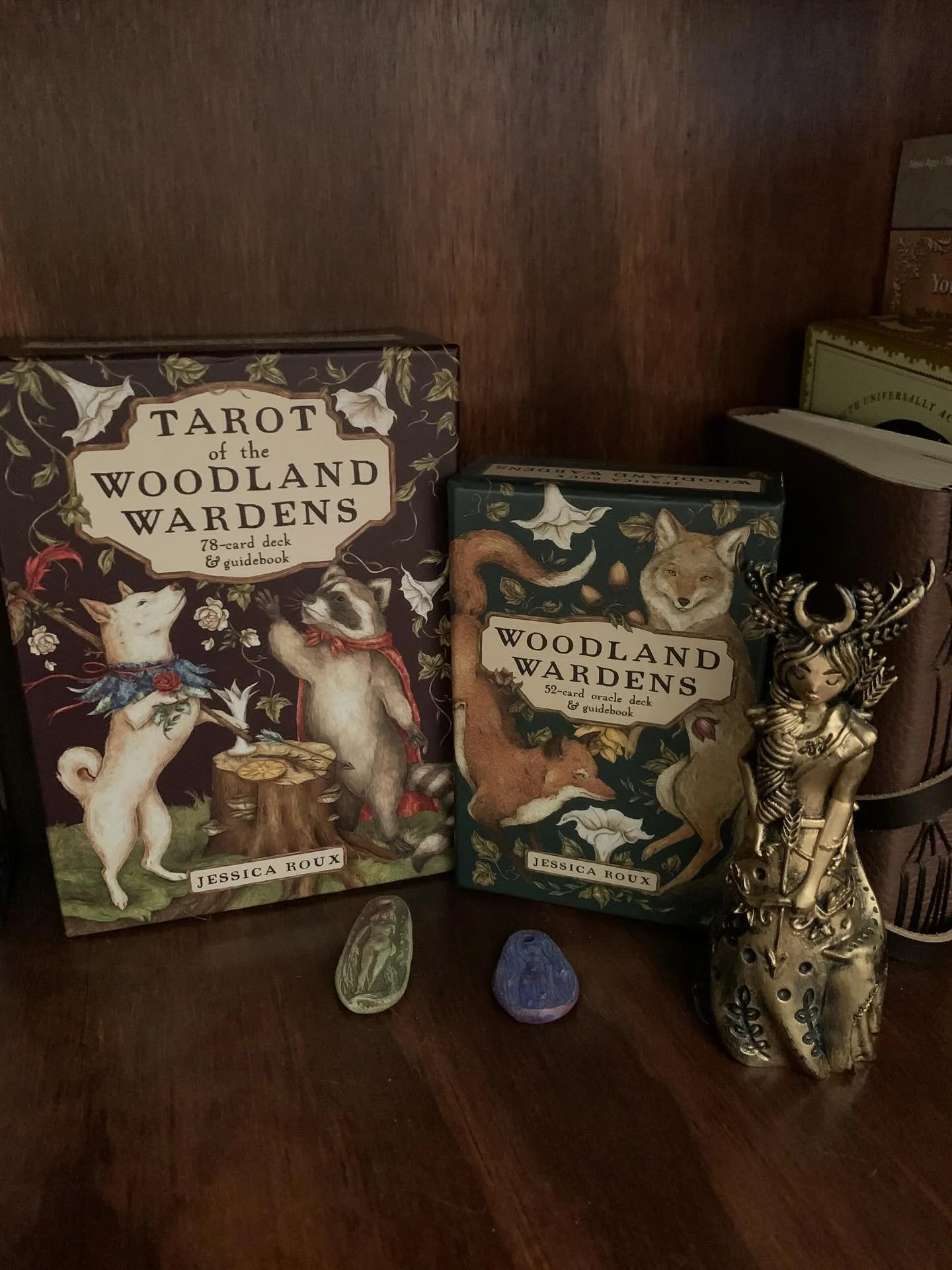Love my new tarot deck by @jessicasroux that was a preordered birthday gift from @mybestwinelife 🥰 

I&rsquo;m such a fan of Jessica&rsquo;s work&mdash;her illustrations are gorgeous! The Woodland Wardens oracle deck is my most used for daily pulls,