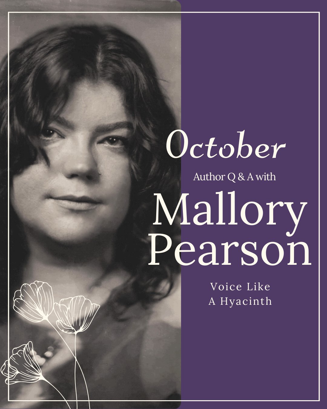 A snippet from our QA with Author Mallory Pearson is up on the website for you to read! Learn more about how Perason came up for the idea for VOICE LIKE A HYACINTH in our bio!

You can read the full Q&amp;A as a book club member. Join now to get the 