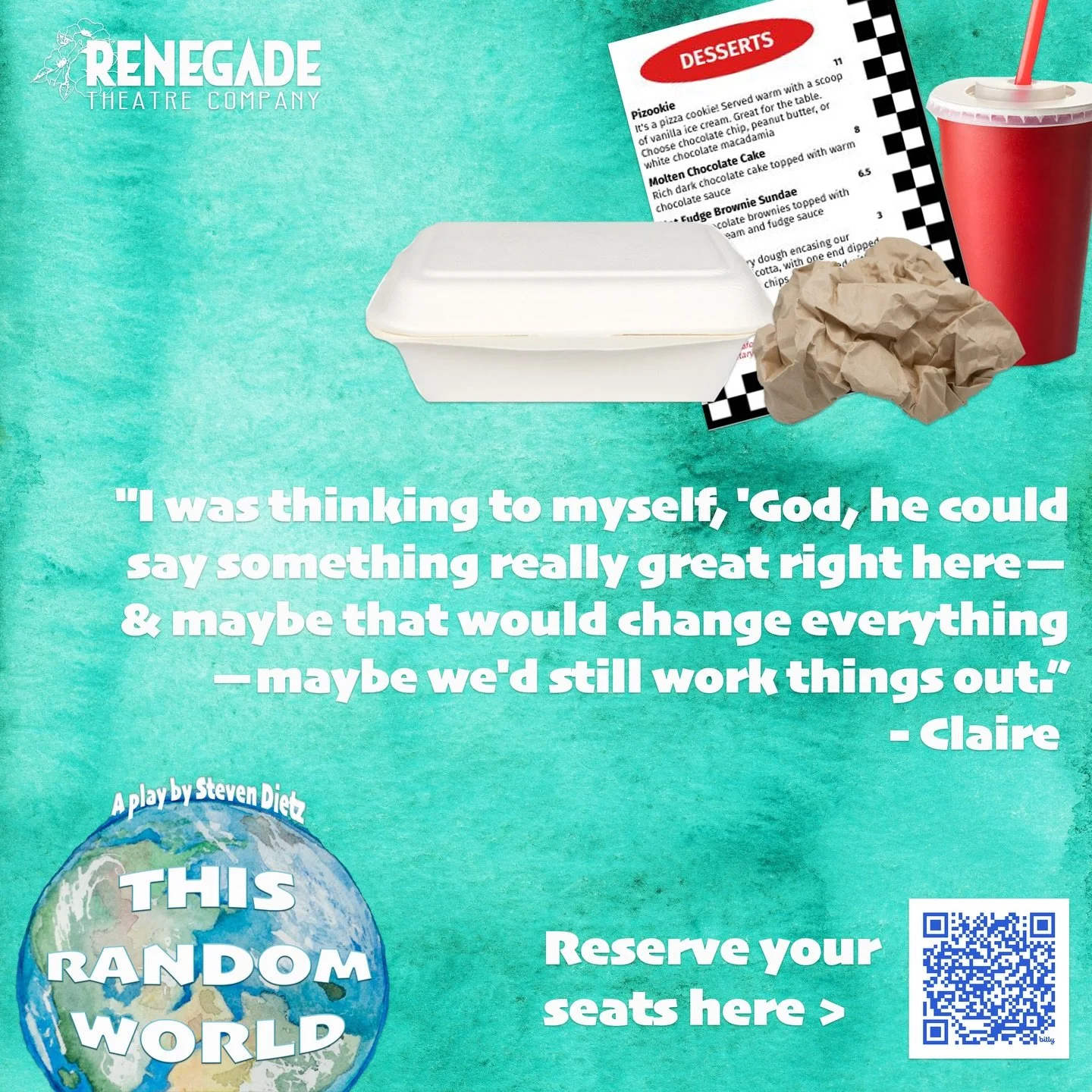We spend our lives making plans, but the world has a mind of its own.🌪️ THIS RANDOM WORLD is a play about everyday missed connections&hellip; How life isn&rsquo;t about the destination&mdash;it&rsquo;s about where you&rsquo;re standing when the ligh
