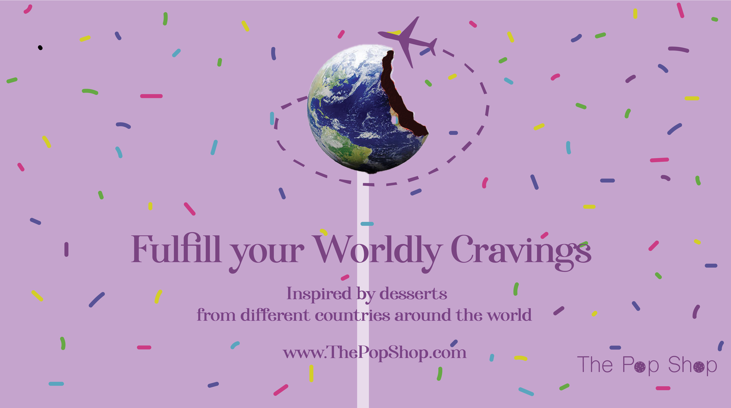 The Pop Shop is a cake pop shop that makes their pops based on different desserts throughout the world. Every month a new flavor of the month is released.