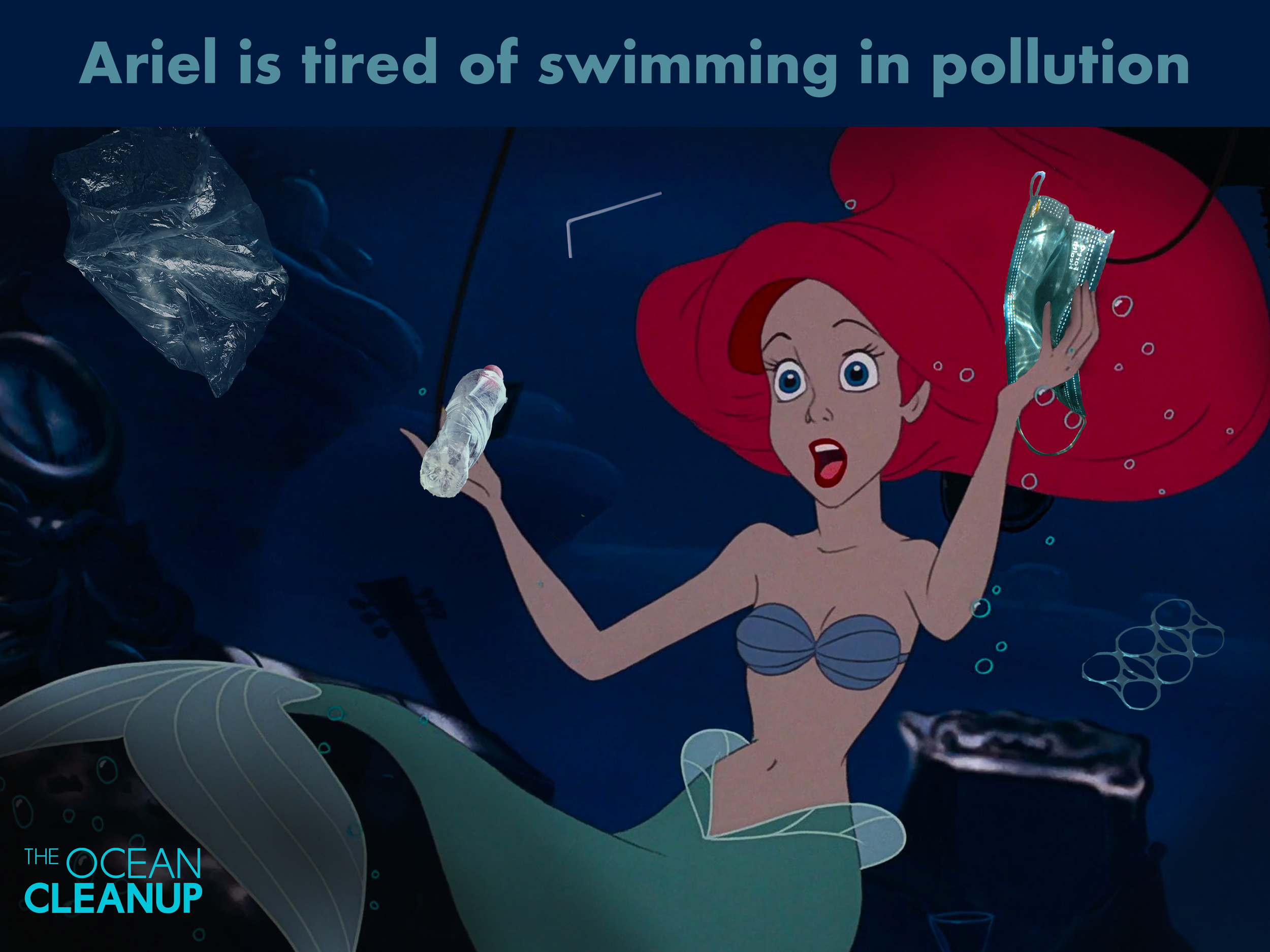 The Ocean Clean Up Ad Campaign- Knowing that the demographic is geared towards a younger audience (8-15) because that is where they lack a connection, the ads used Disney characters to peak their curiosity. The goal was to be informative in a languag