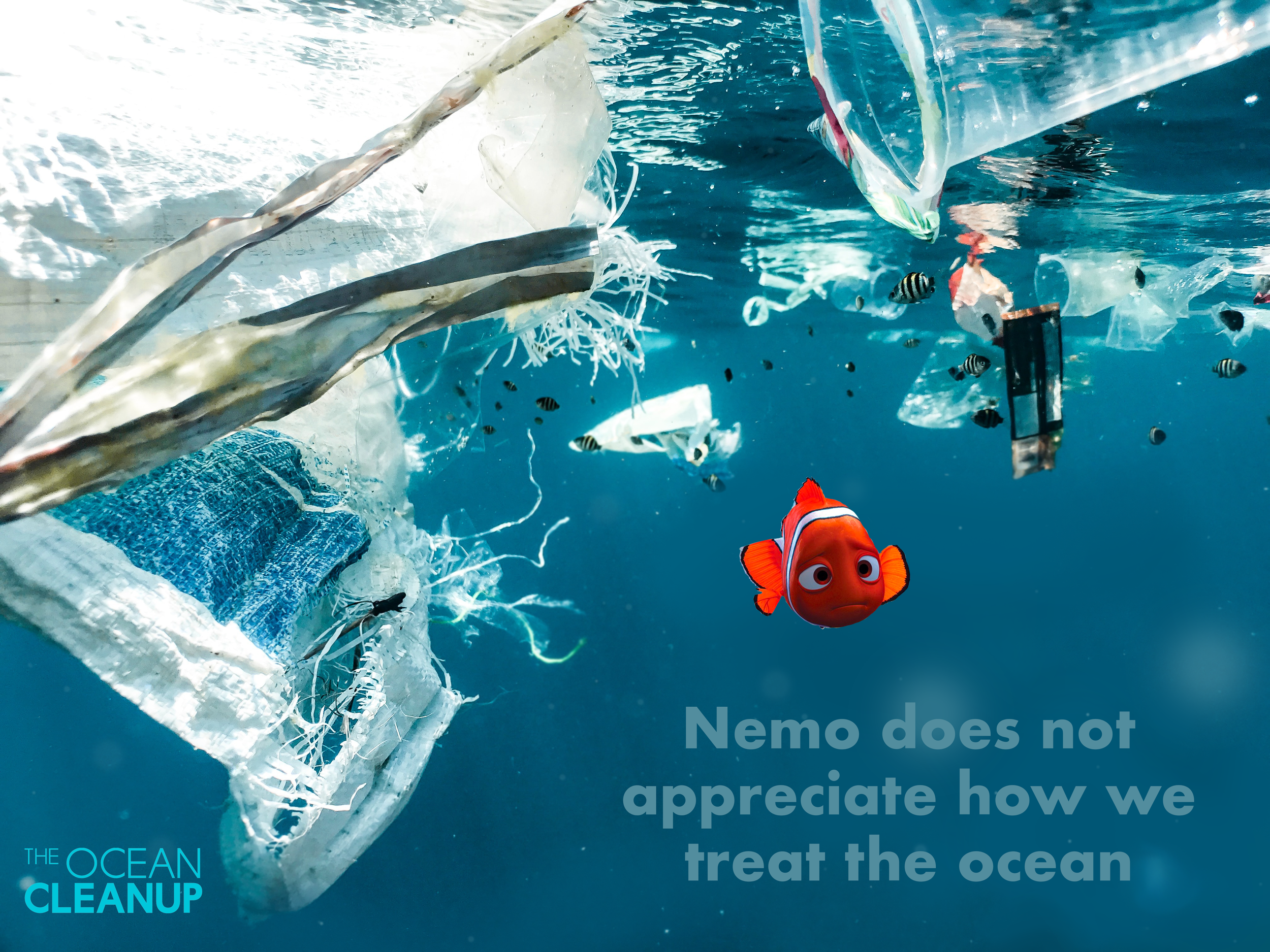The Ocean Clean Up Ad Campaign- Knowing that the demographic is geared towards a younger audience (8-15) because that is where they lack a connection, the ads used Disney characters to peak their curiosity. The goal was to be informative in a languag