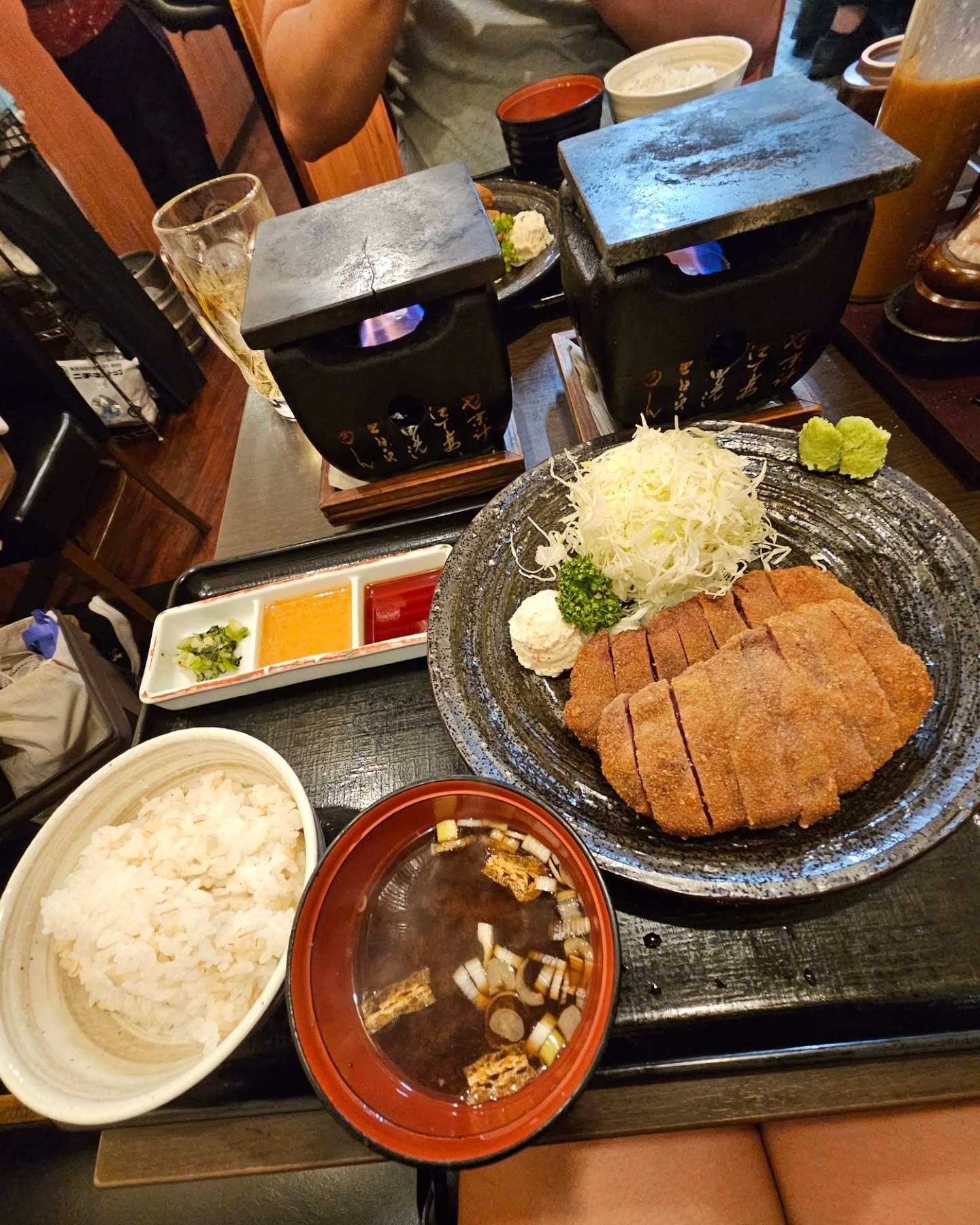 Food from my trip to Japan.
PT 1 - Tokyo 
.
📍Gyukatsu Ichi Ni San - Akihabara
Had to order the double portion. The line was long. Waited about an hour. Waiter took our order before we sat down and as soon as we were at our table, food was ready. The