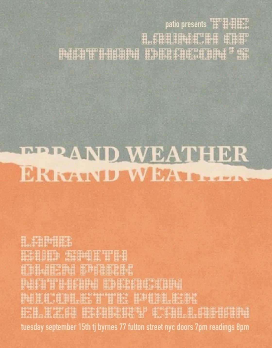New York Launch Party for ERRAND WEATHER