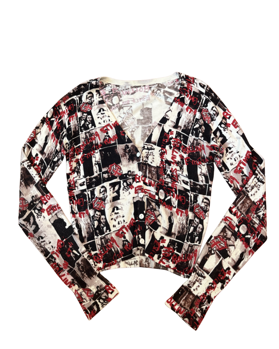 Rolling Stones Punk Graphic Cardigan
