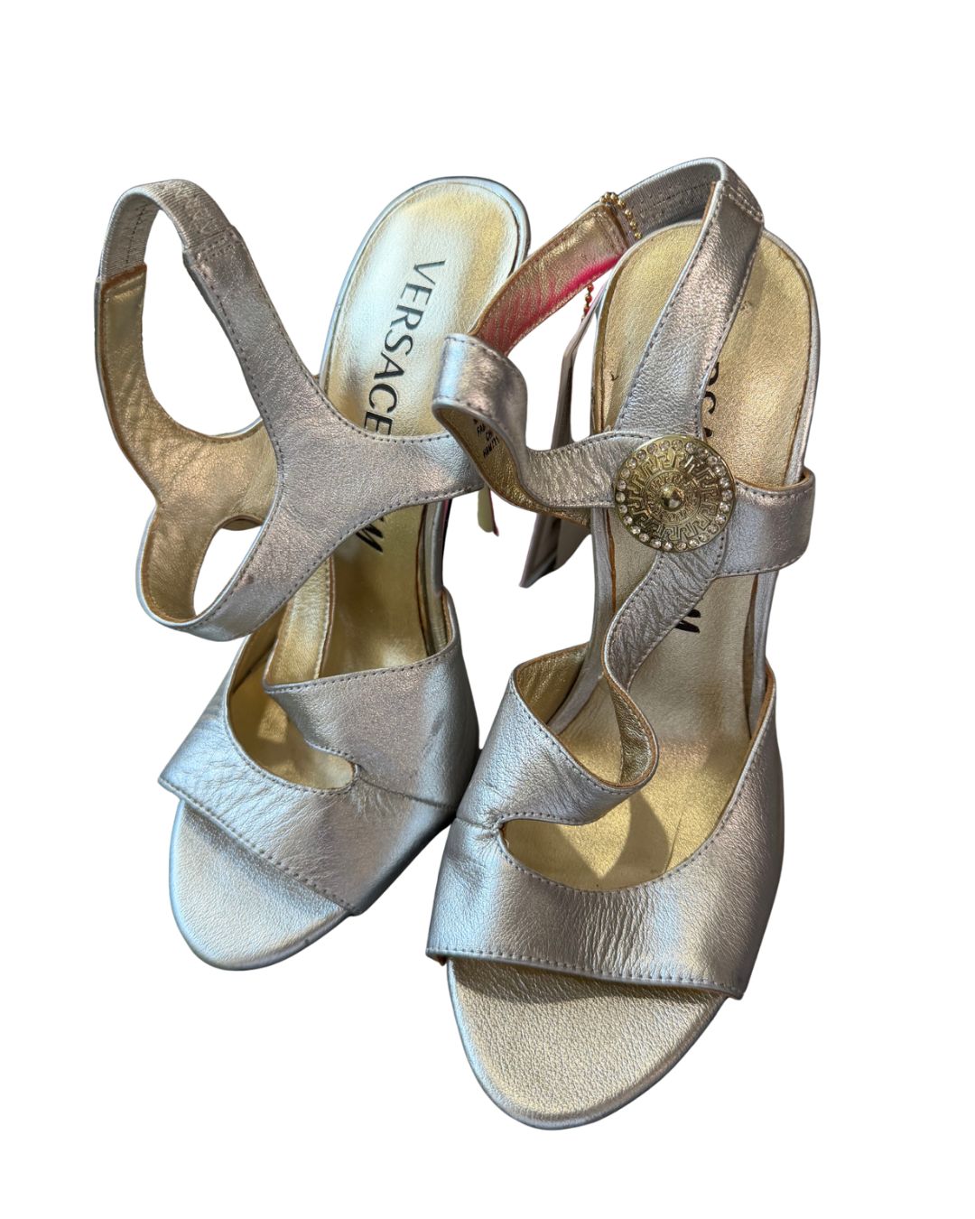2011 Versace for H&M Metallic Heels Sz 38