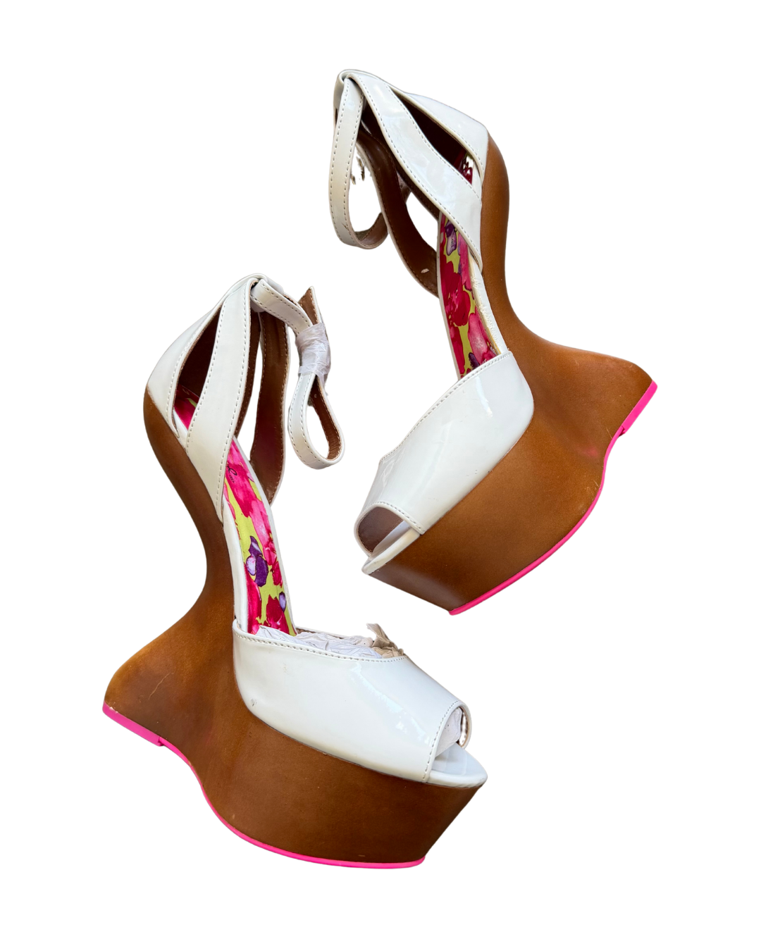 Unique Sculptural 2000s Wedges Sz 10
