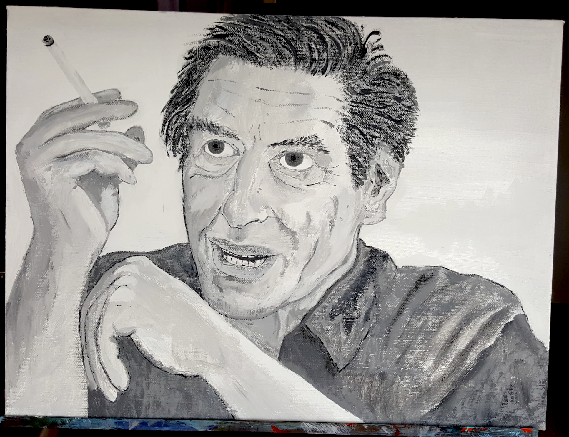 “John” (2018) Acrylic Paint on Canvas. 12”x16”