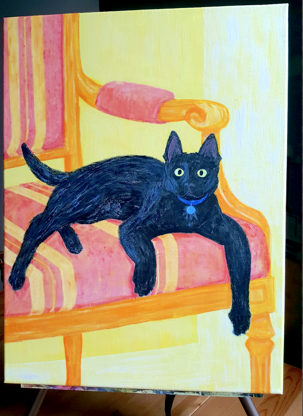 “Gracie” (2018) Acrylic Paint on Canvas. 18”x24”