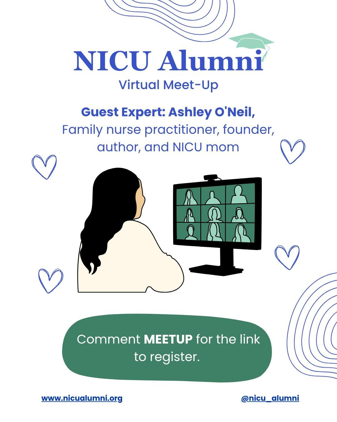 Tomorrow&rsquo;s guest, JOINING US LIVE,  is a nurse practitioner, author, podcast host, and NICU mama. We are so excited to welcome Ashley O'Neil, CRNP from @itsanicuworld to our virtual meetup TOMORROW, Wednesday, May 20th | 10-11am ET. Comment MEE
