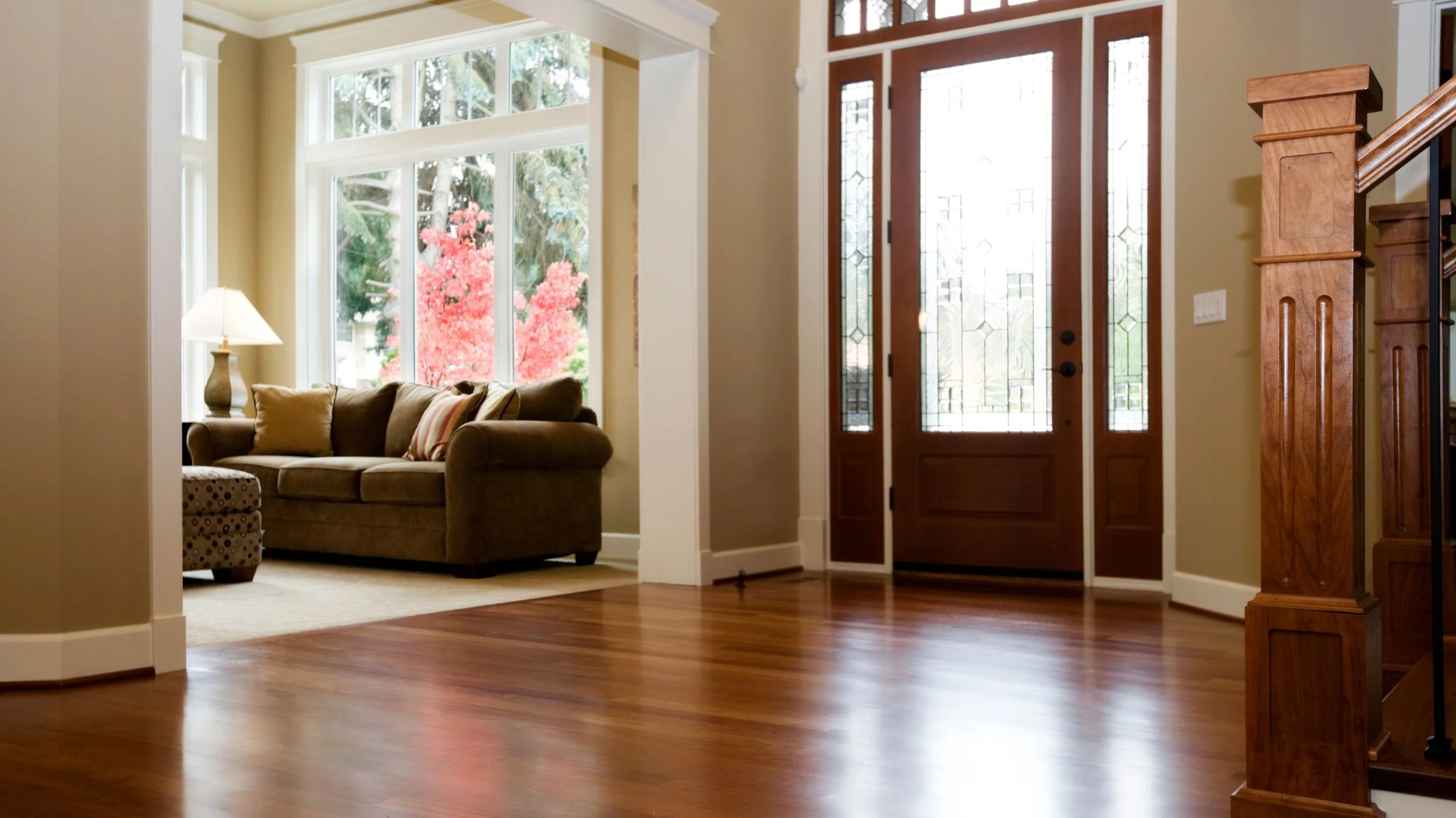 Residential hardwood floor installation in a Chicagoland home
