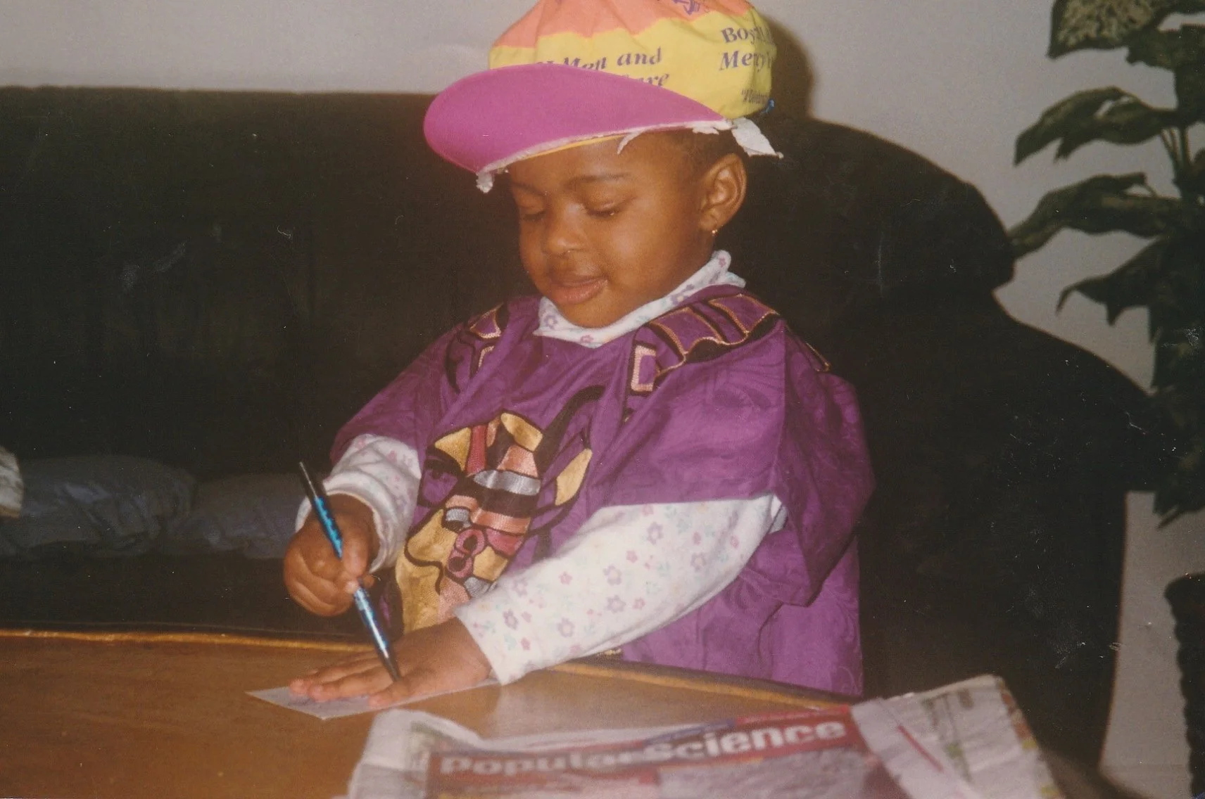 Daisy as a young, budding artist