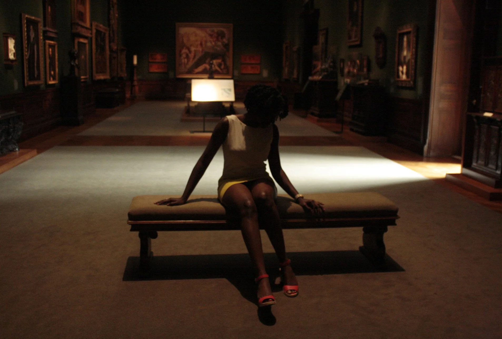 Daisy captures her cousin at the Walters Art Museum on one of their classic adventures about town (Baltimore, MD, 2010s) 