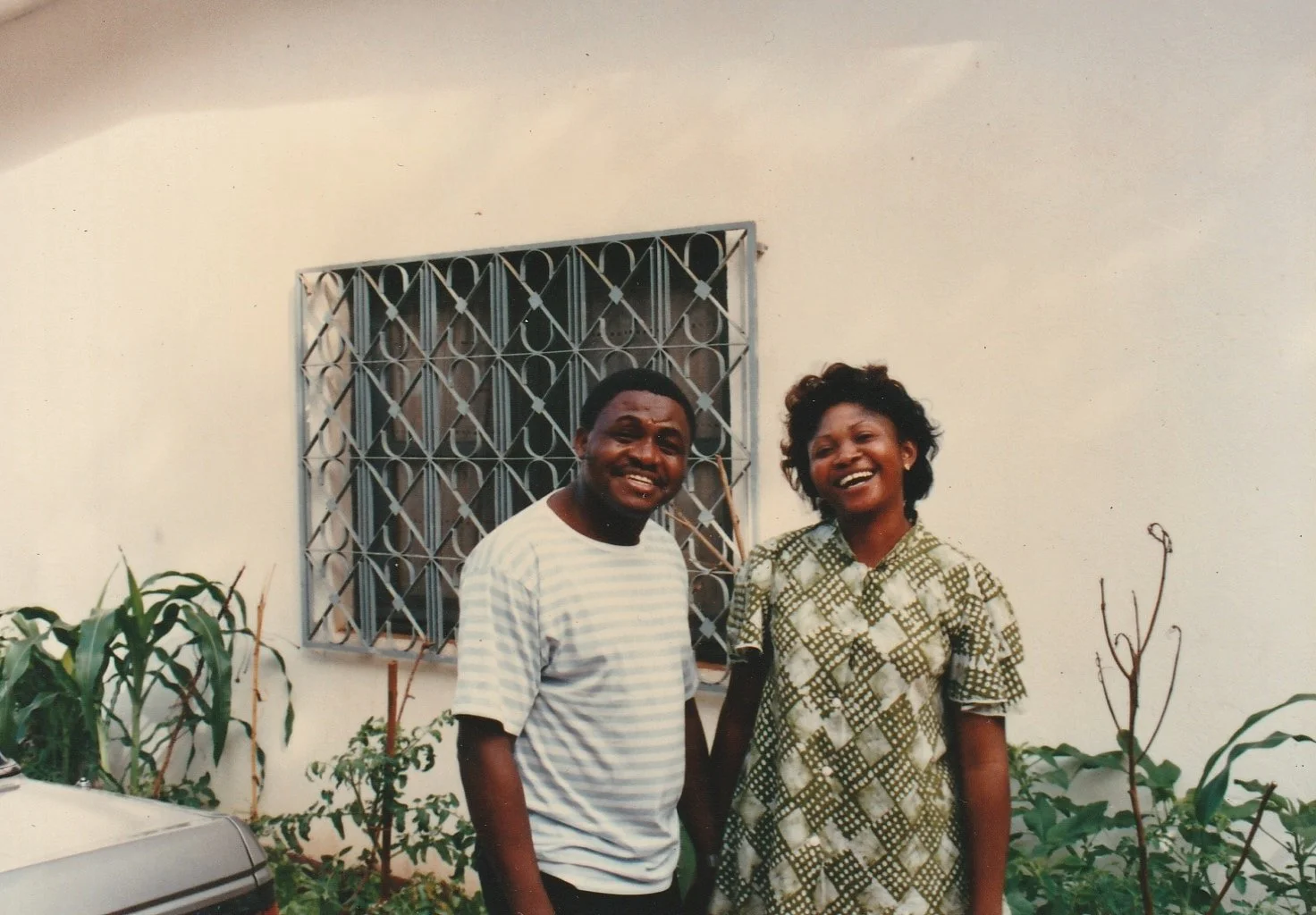 Daisy's parents pictured in Cameroon in the 1980s