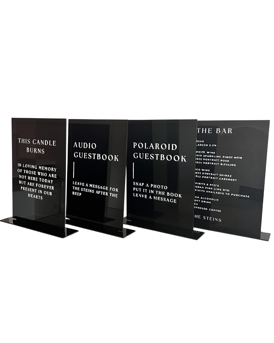 Black Rectangle Signage (Courtney Range)