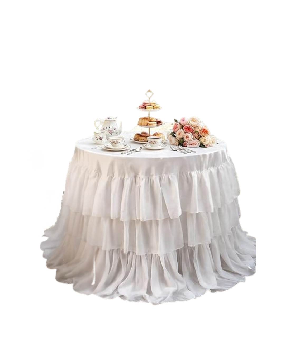 Tulle Ruffle Round Tablecloth