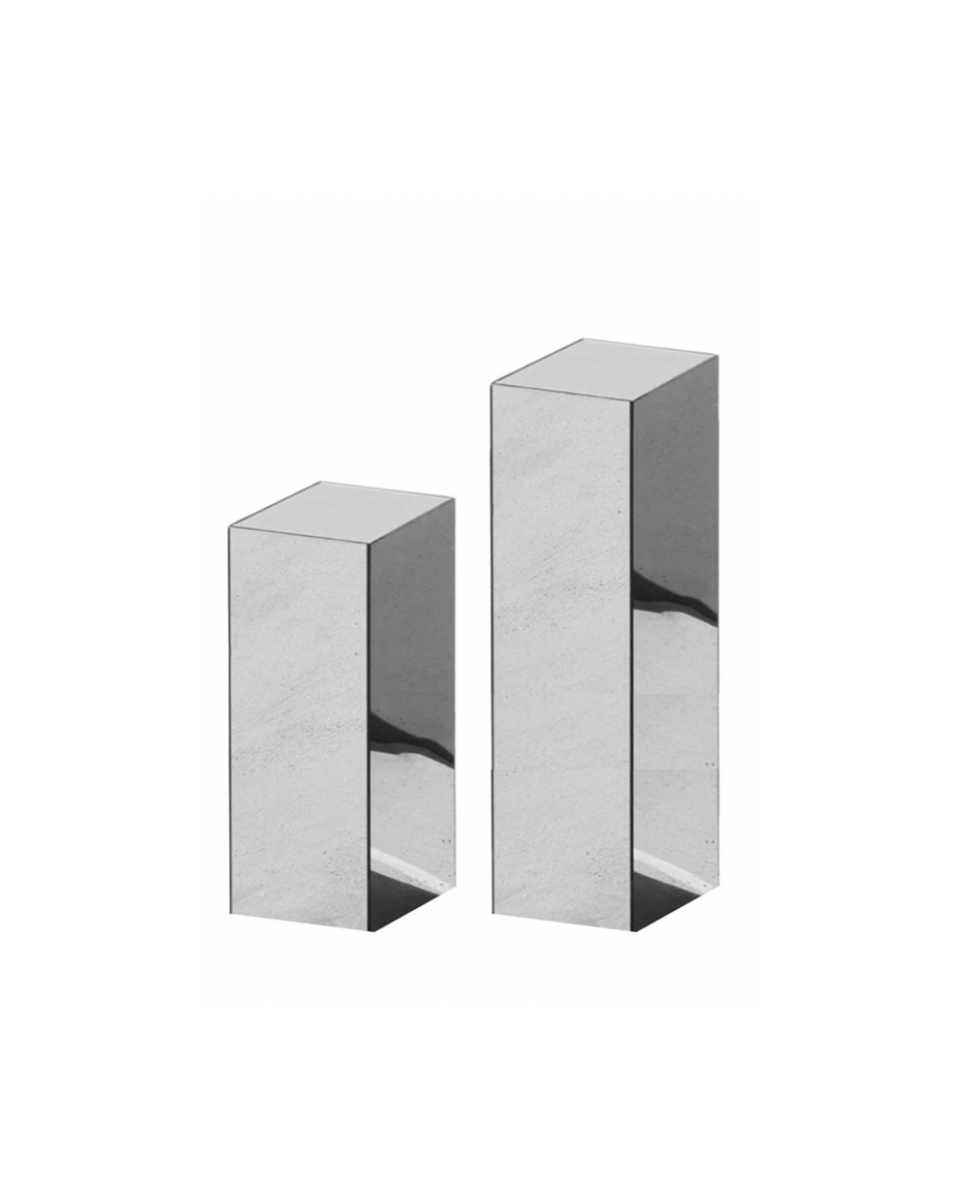 Duo Chrome Mirror Cake or Floral Plinth