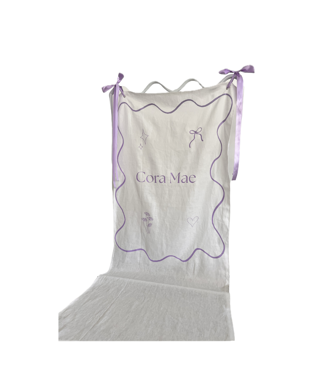 Custom Design Linen Signage Combo with Rosie Wavy Stand
