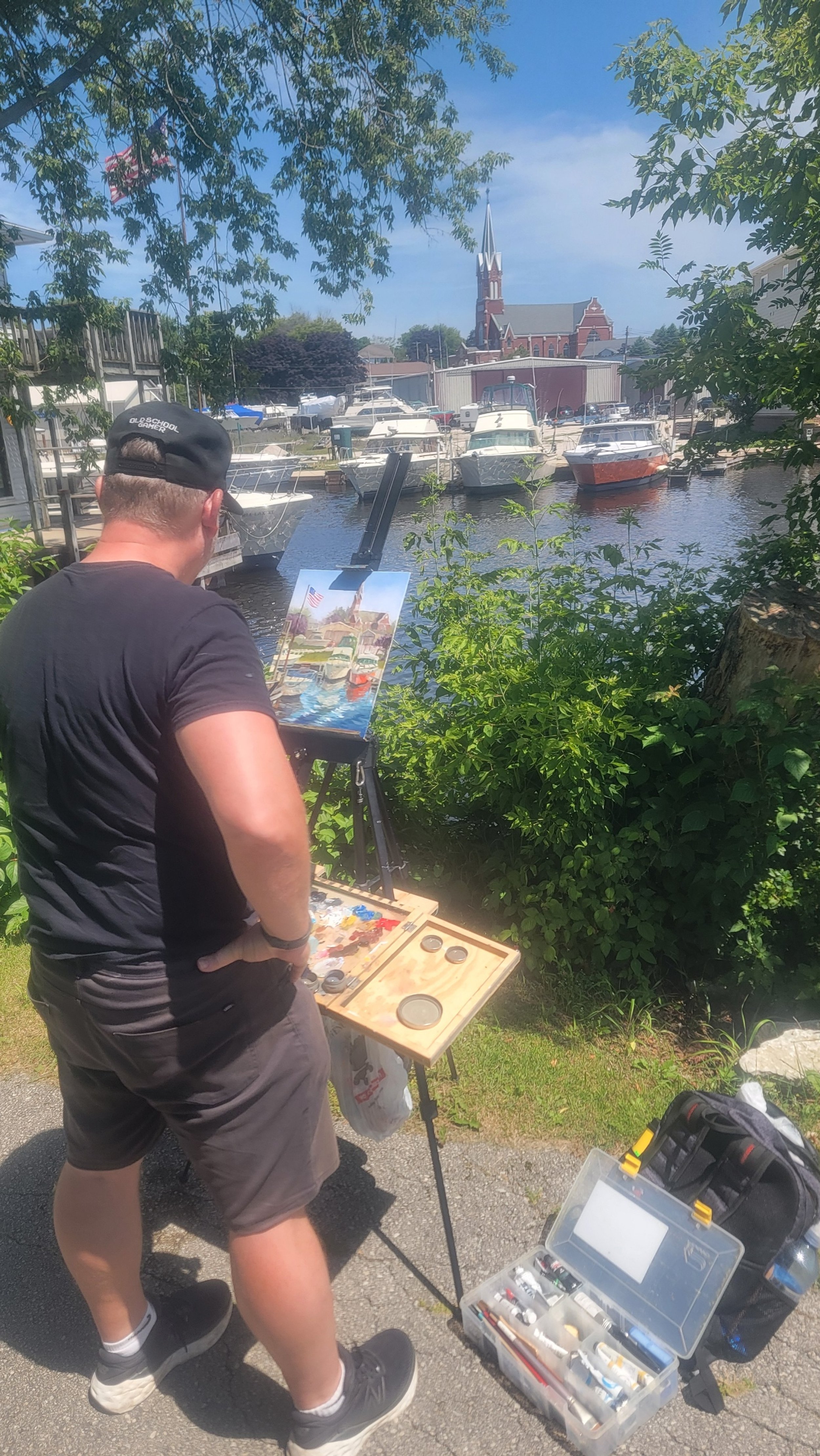 painting in Algoma Wisconsin oil plein air