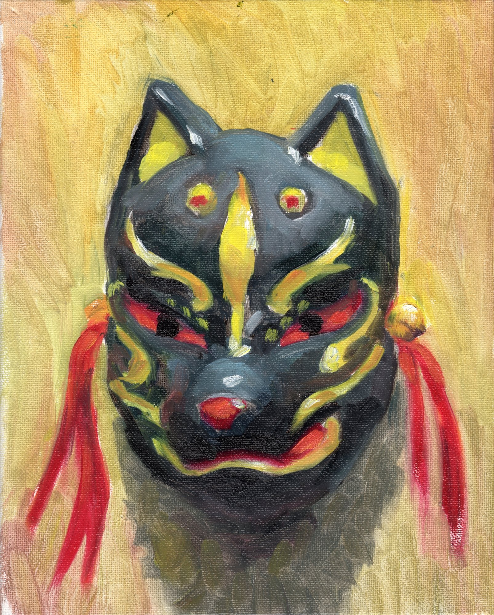 Kitsune Black Mask   