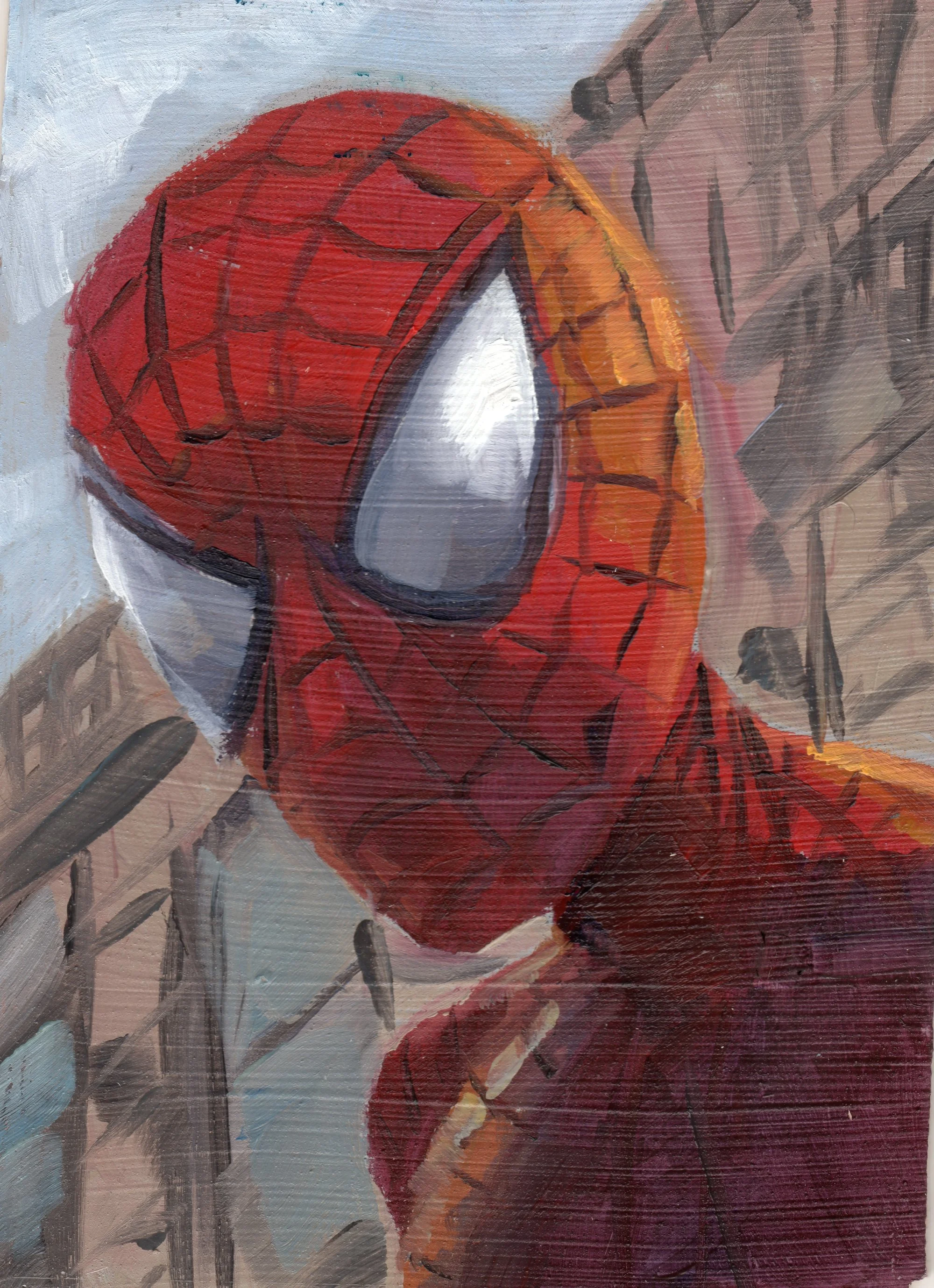 Original Spider-man mini painting