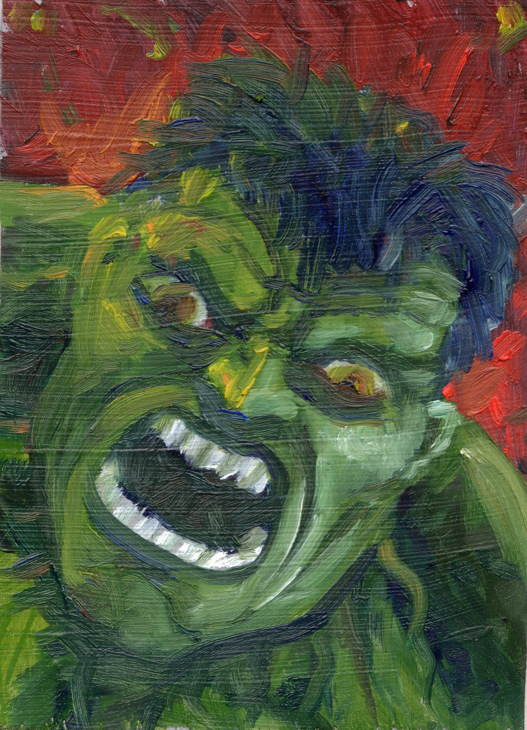 Original Hulk mini painting