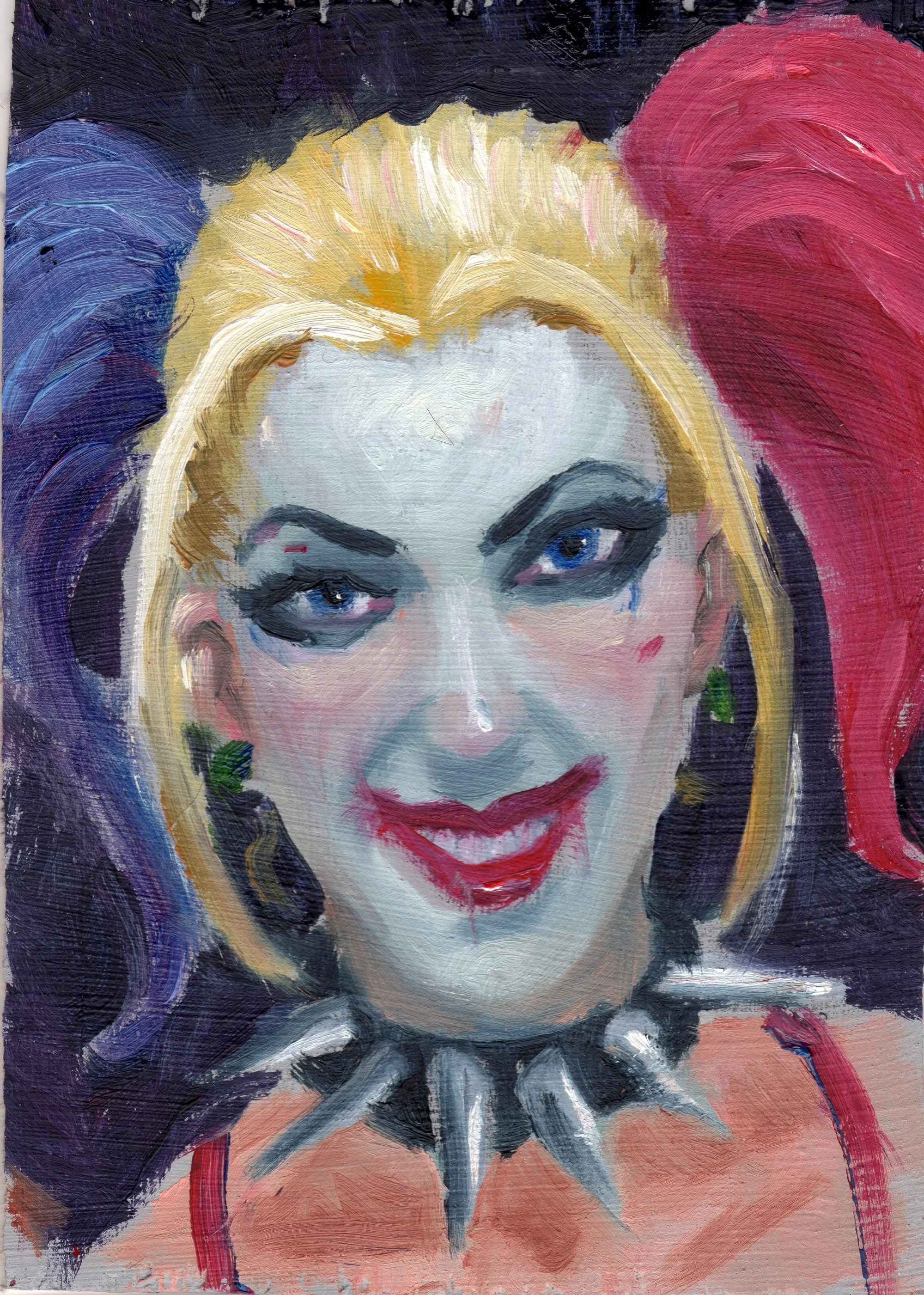 Original Harley Quinn mini painting