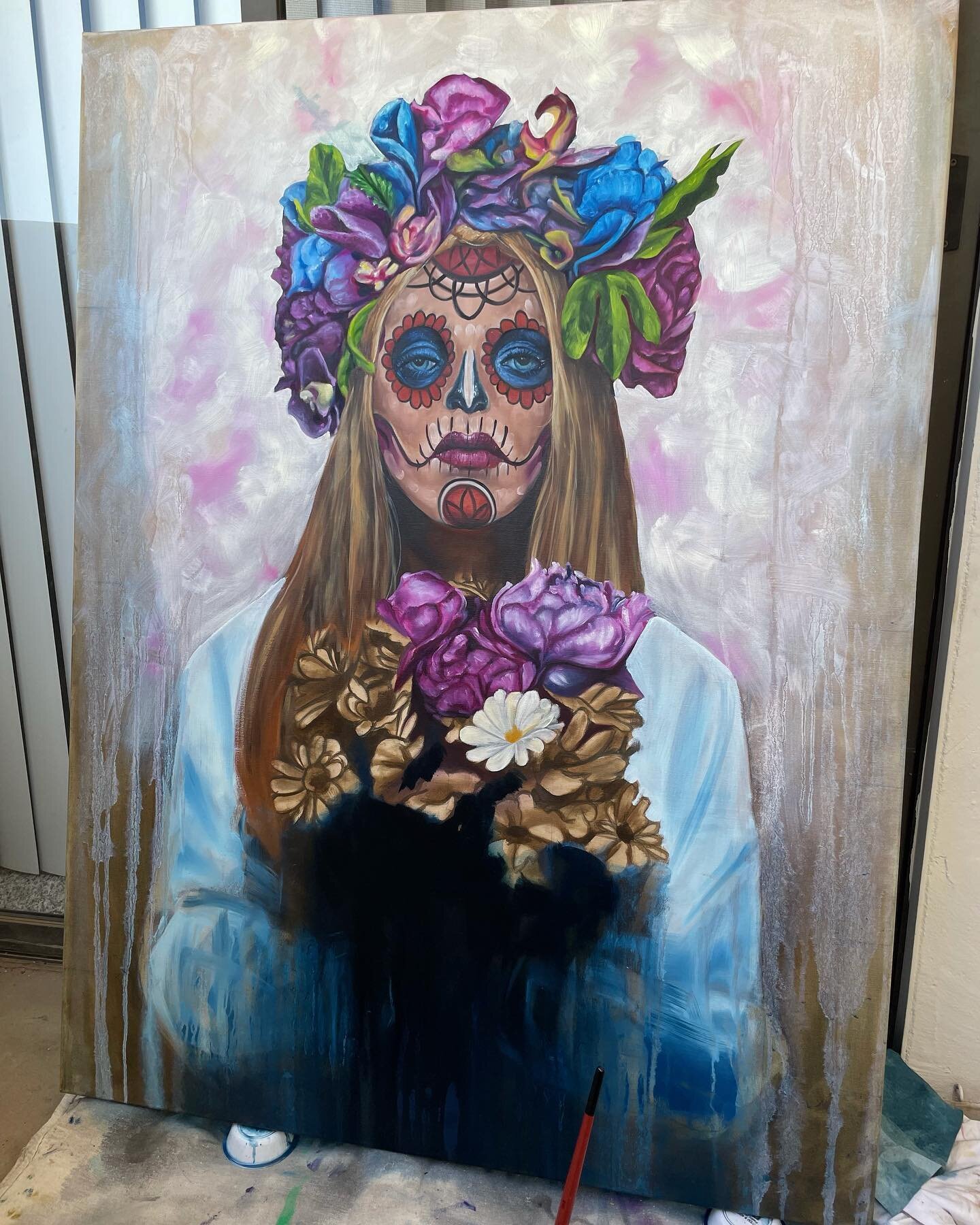 Little more progress

#art #artist #artwork #portrait #portraitpainting #paint #painting #paintings #artists #fineart #arte #diadelosmuertos #dayofthedead #culture #oilpainting #canvas #flowers #gamblinoils #chelseaclassicalstudio #danielnavarrette #