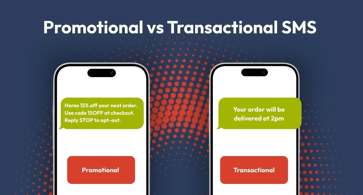 Difference between promotional and transactional SMS messages and consent requirements in Ireland