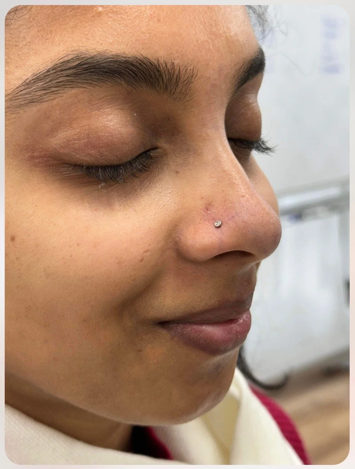 Nose Piercing by Chantelle at Laser Luxe and Body Piercing in San Remo, on the Bass Coast