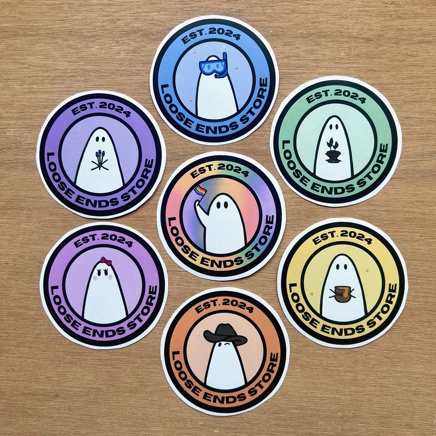 meet the gang! 

🌈 - marsha
💦 - pete
🍯 - winnie
🌿 - eden
🪻- willow
🎀 - lola
🌾 - cassidy

with every order you will receive a new member of our collection, will you be able to get them all?

they will also be available on our shop with our coll