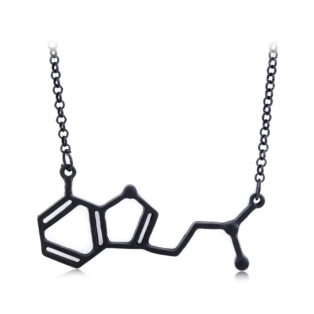 DMT Molecule Necklace: Black