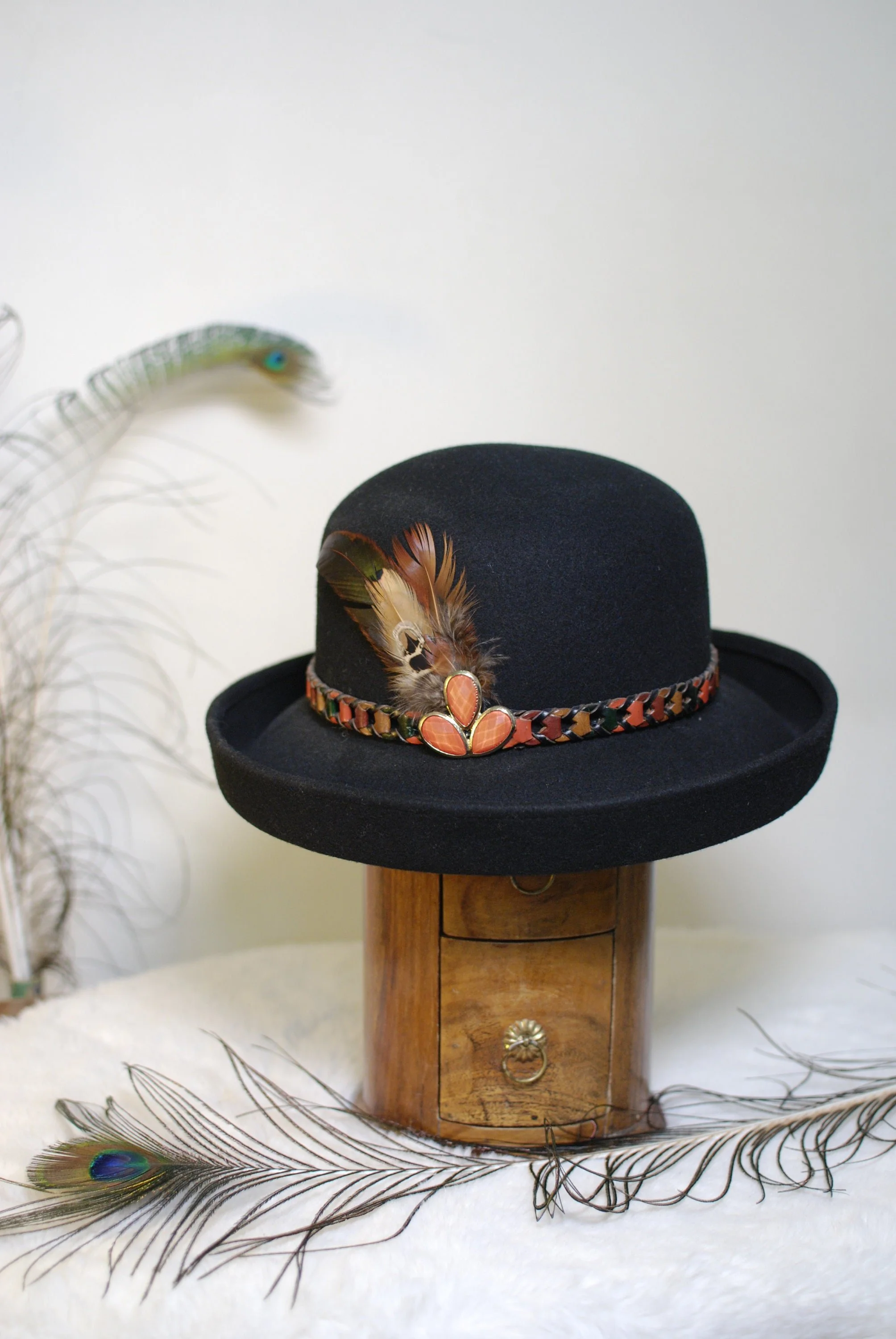 Fedora Custom Wool Hats Vol Jaune Wool Felt Fedora Hat Ophelie