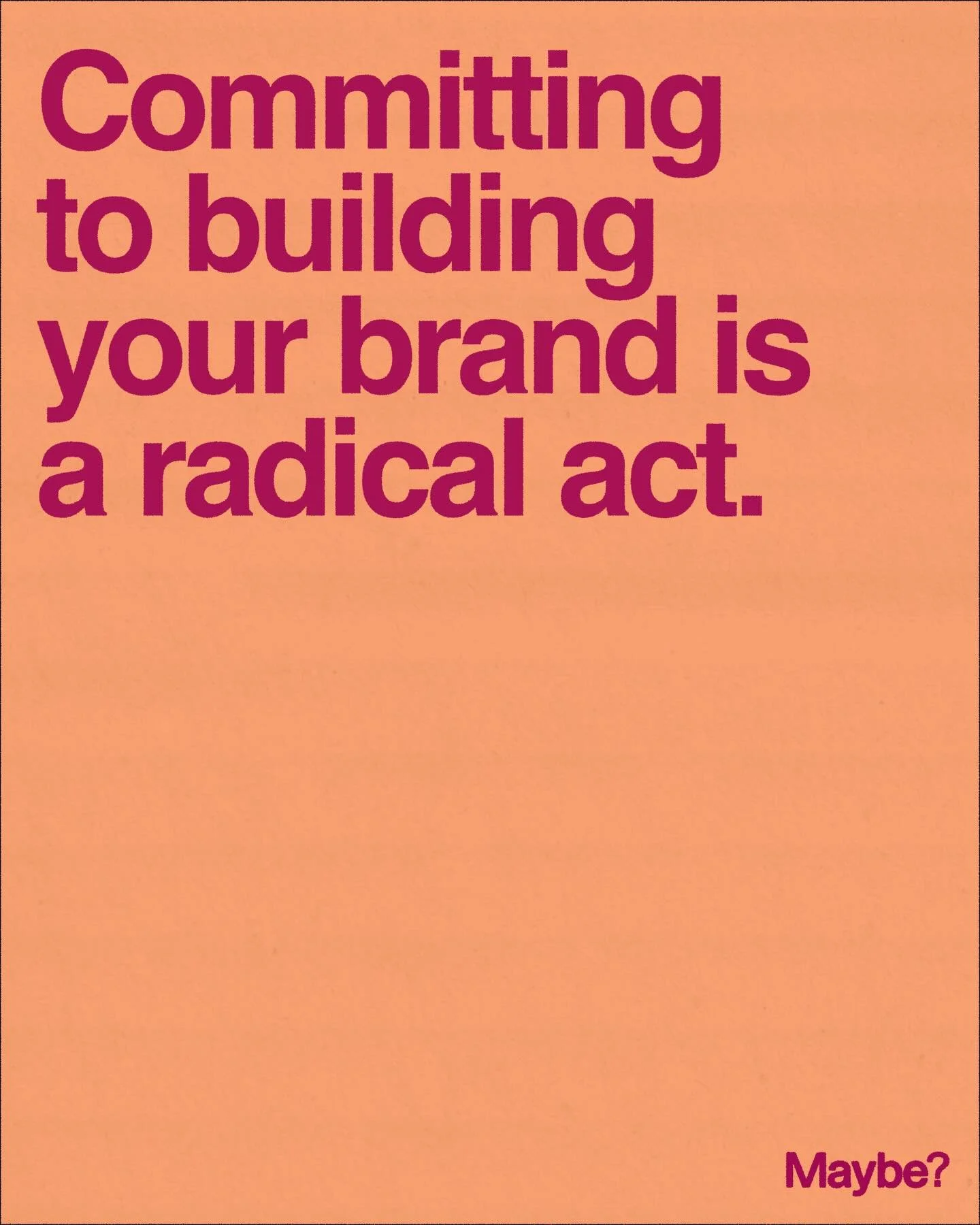 THIS is the real impact of brand building. Outside of the KPIs and measurable metrics, the true impact goes much deeper. 

We are entering into a new era of business building. One that isn&rsquo;t siloed to the online businesses we see on this app.

