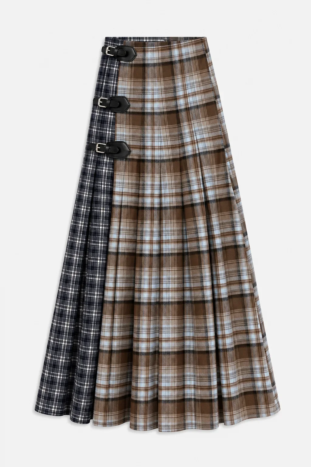 MAXI SKIRT IN GREEN TARTAN - Weili Zheng
