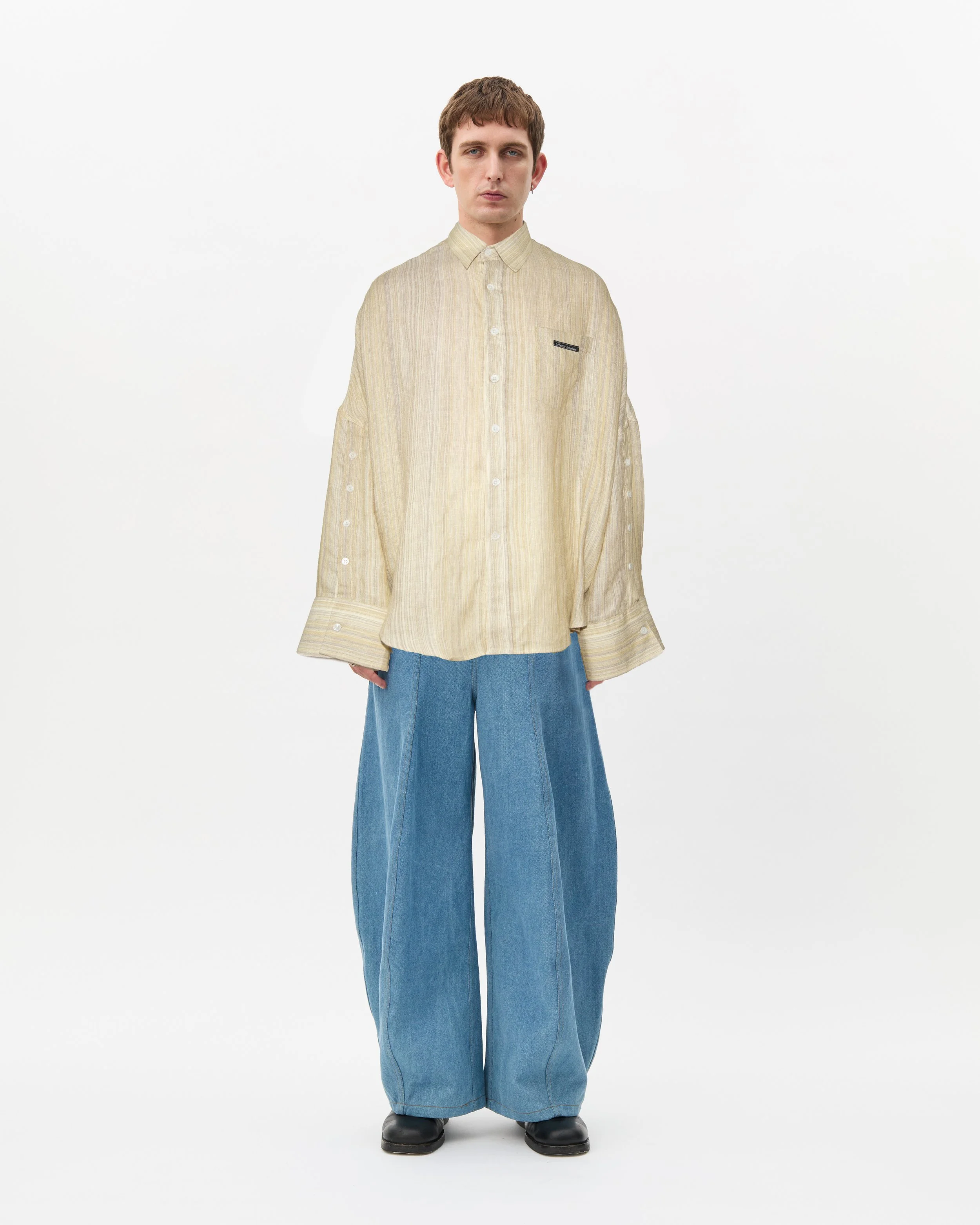 SEASIDE FIL-COUPÉ THREE PLACKET SHIRT - Renè