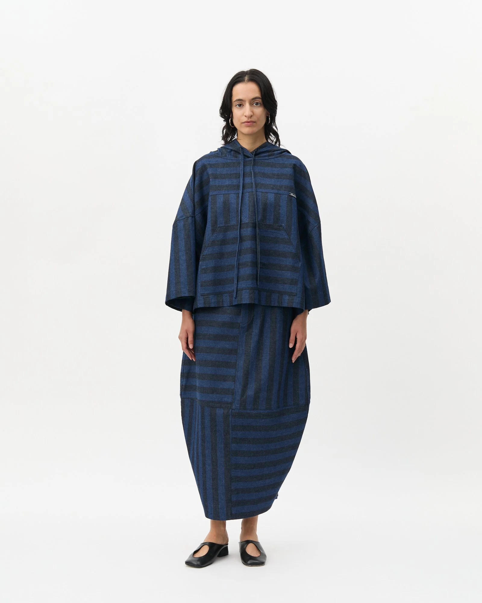 STRIPE DENIM HOODIE SHIRT - Renè