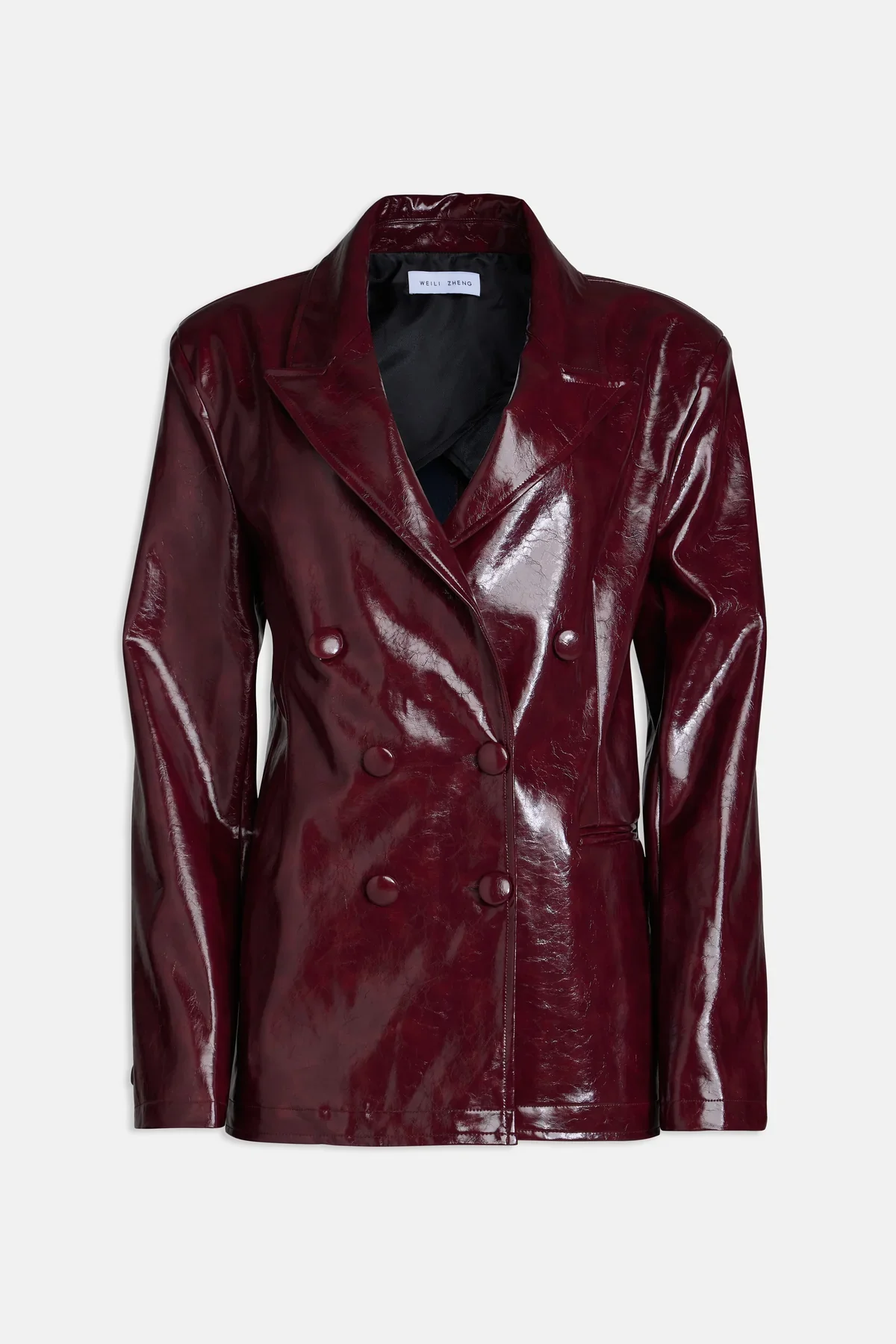 VINYL FABRIC BLAZER - Weili Zheng