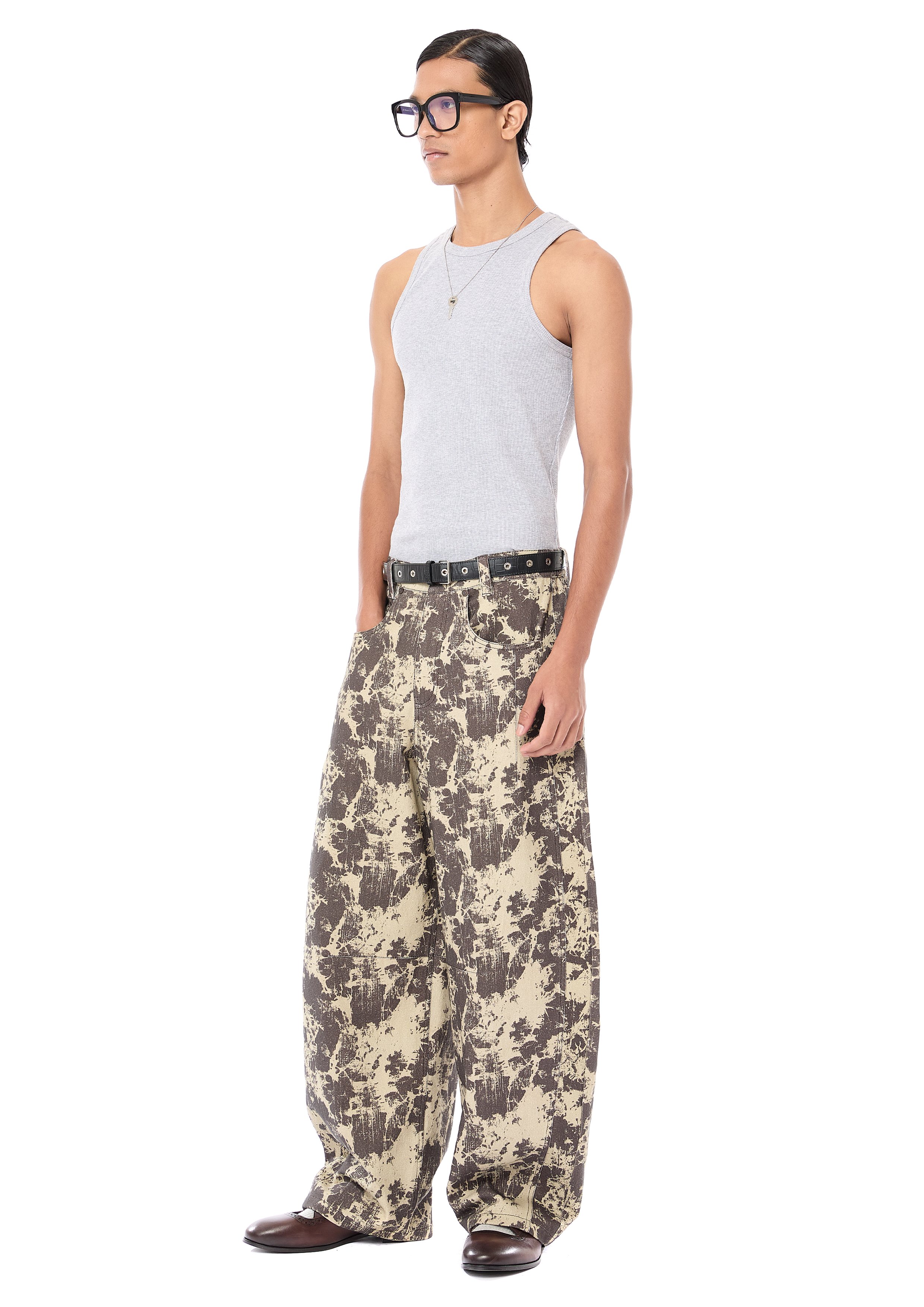 DISTRESSED EFFECT BARREL JEANS - Dhruv Kapoor