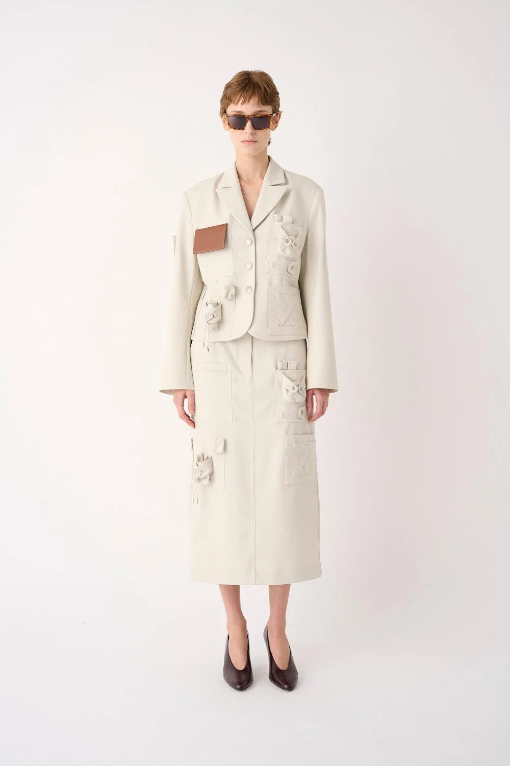 UTILITY POCKET BLAZER WITH MATCHING WALLET –  Meimeij