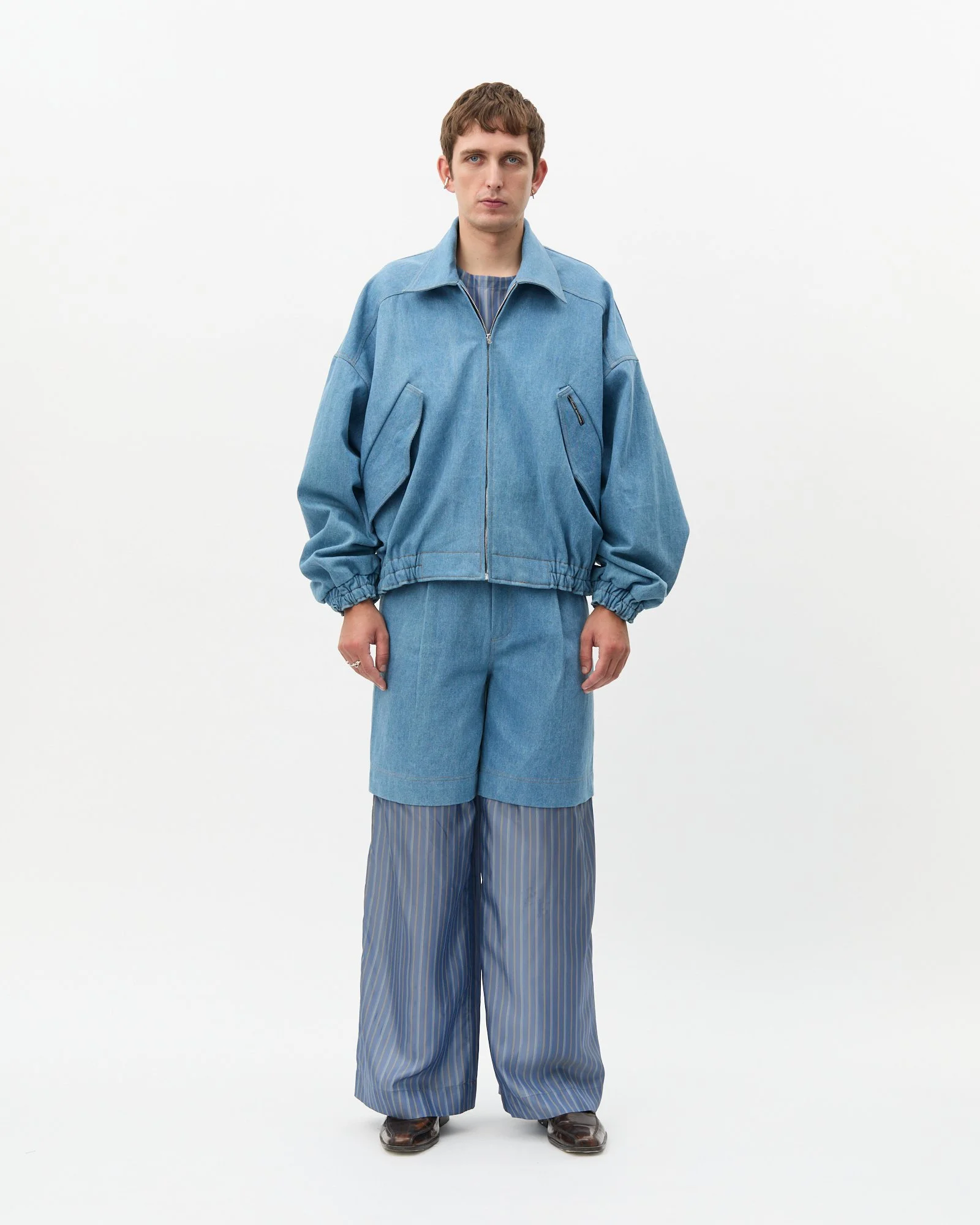 OASIS DENIM BOMBER JACKET - Renè