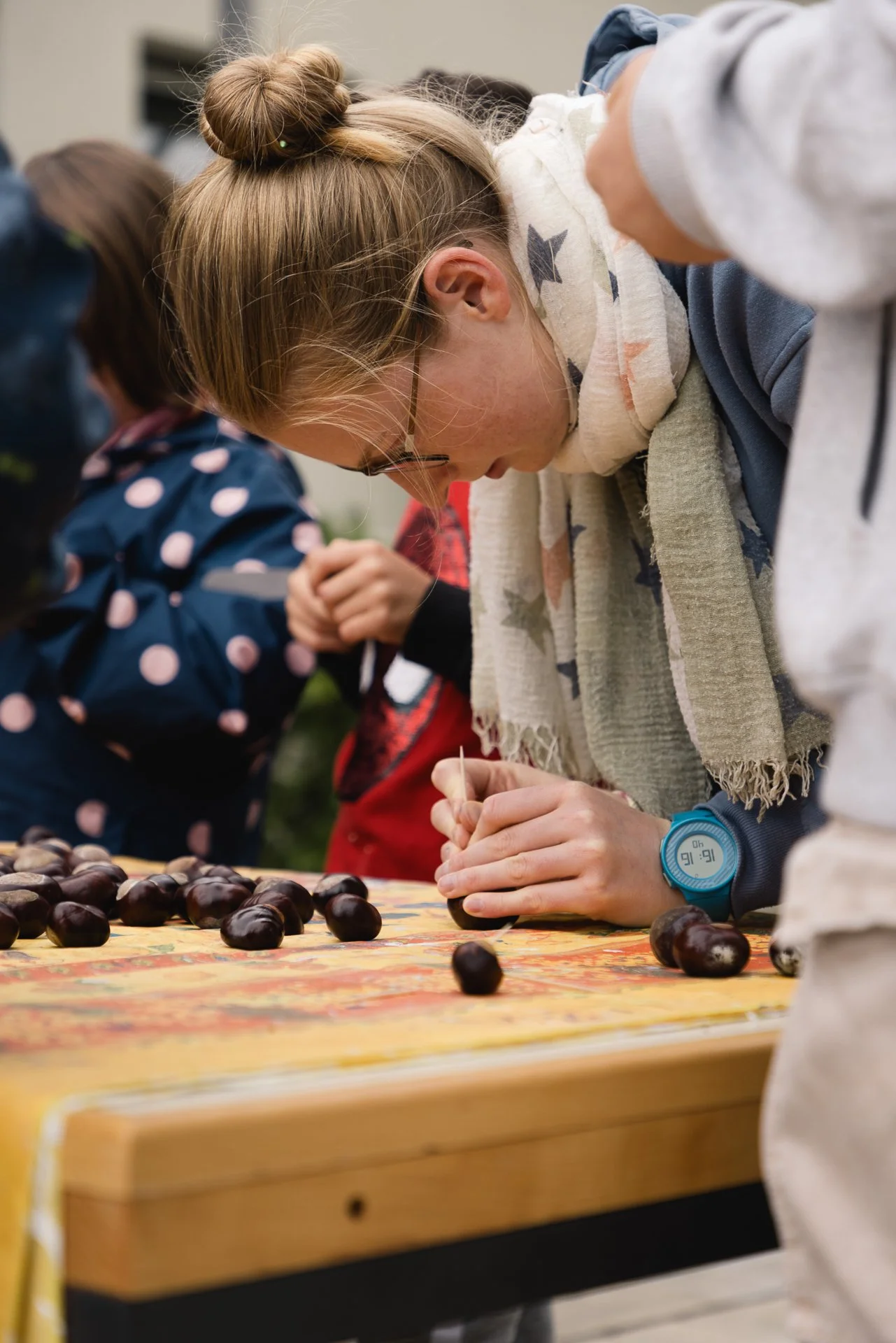 Kastanienmännchen in der Gruppenstunde