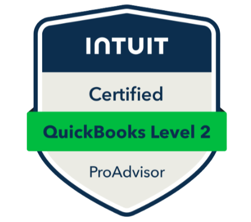 Intuit Certified QuickBooks ProAdvisor Level 2 badge
