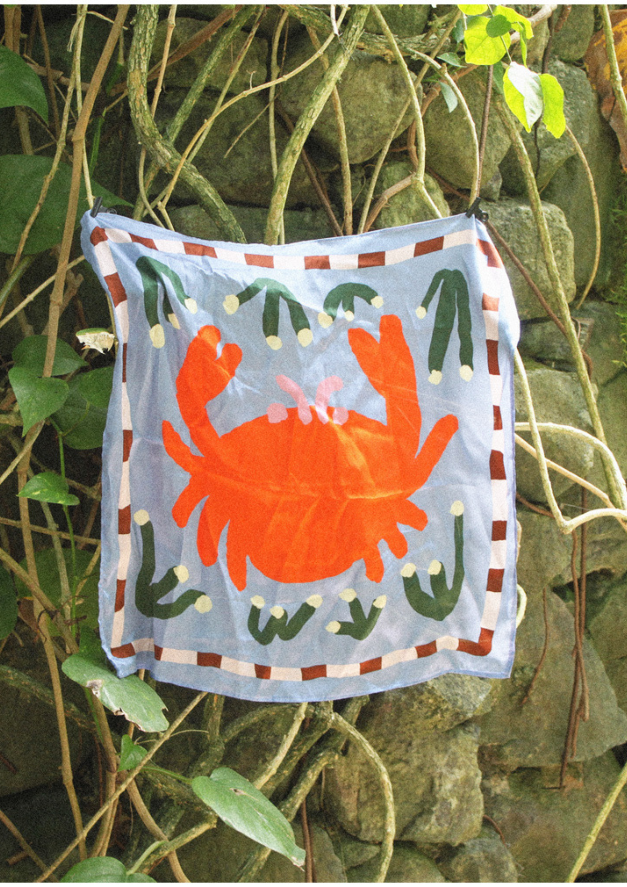Organic Cotton Scarf 65cm Square - Emma Make