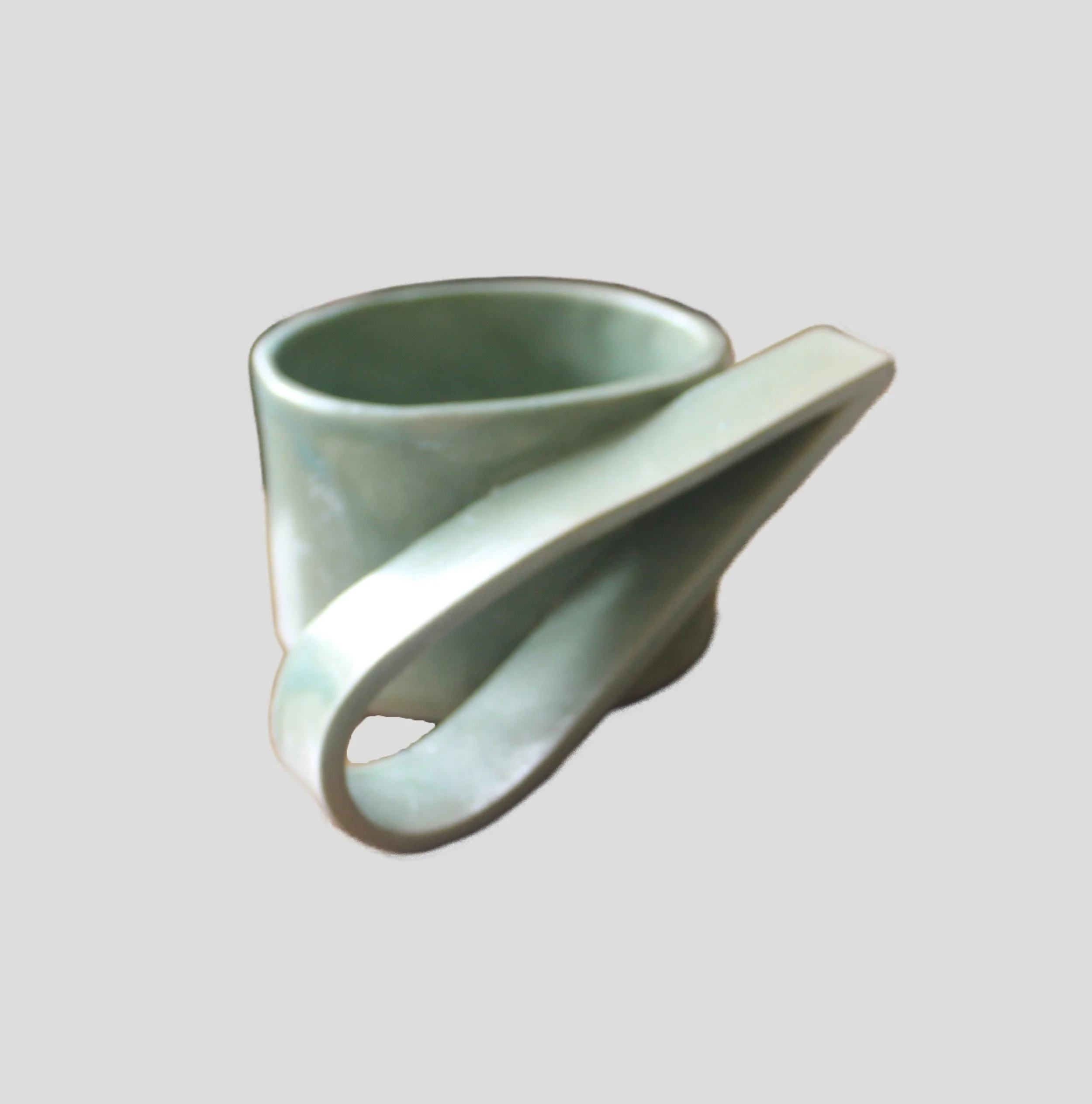 Green diagonal handle mug - Chris Markland