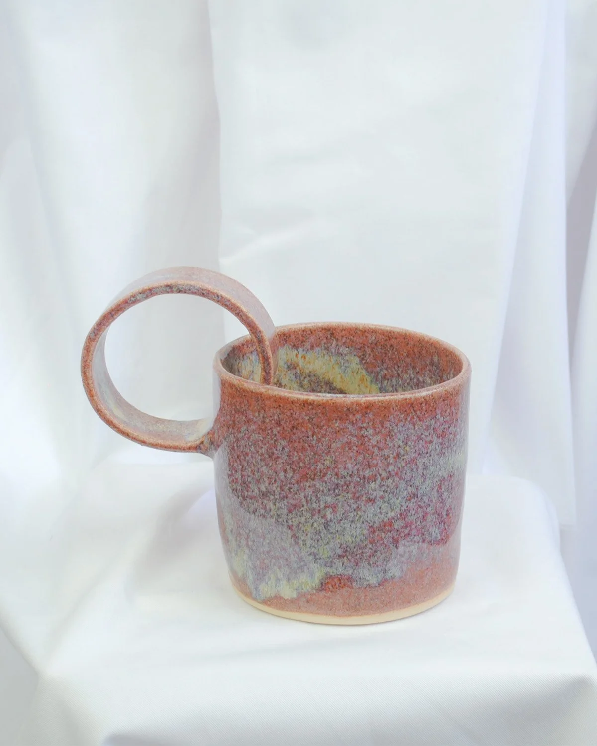 Large Red Handle Mug - Caution Fragile Ceramics