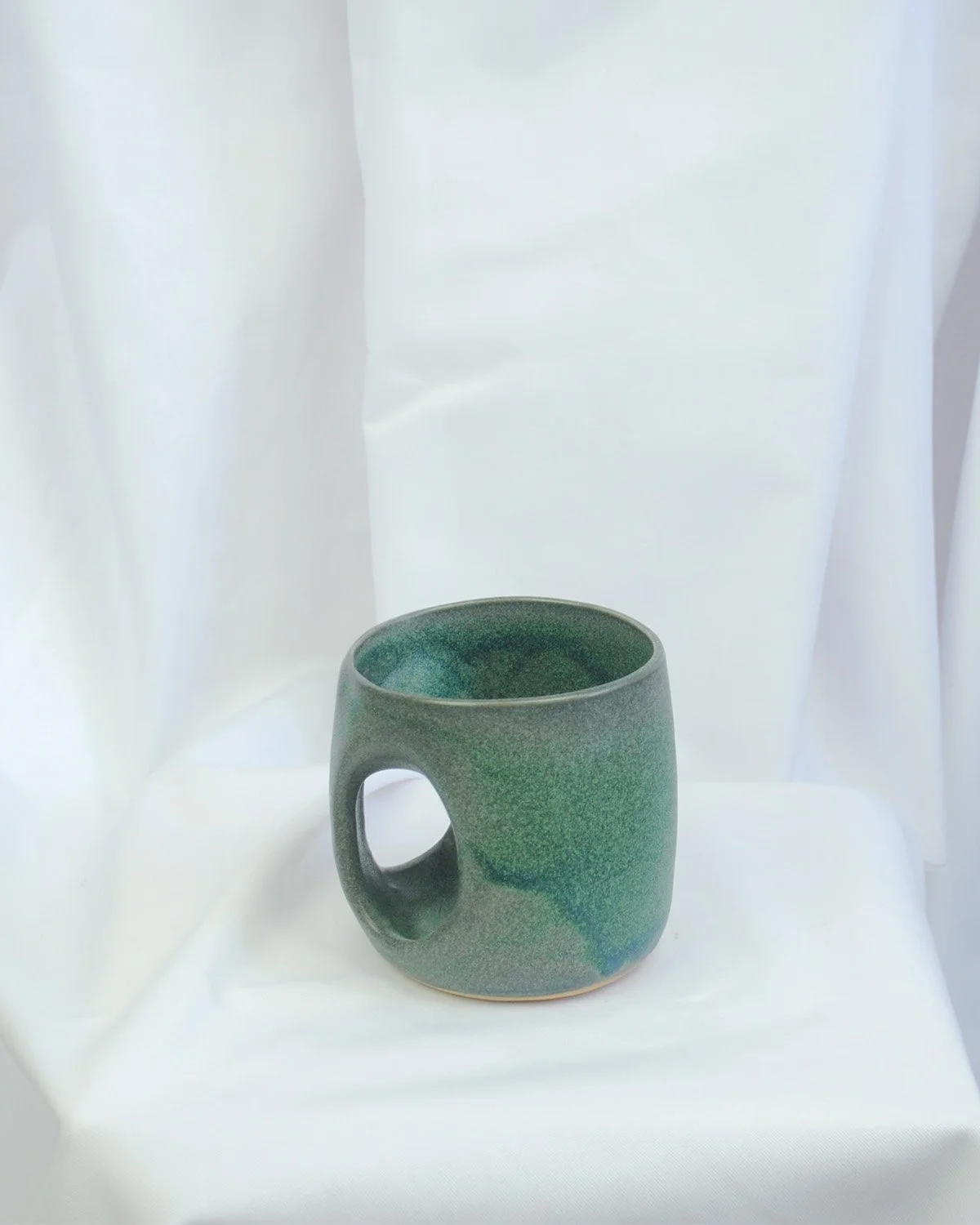 Hand-Built Darl-Green Mug - Caution Fragile Ceramics