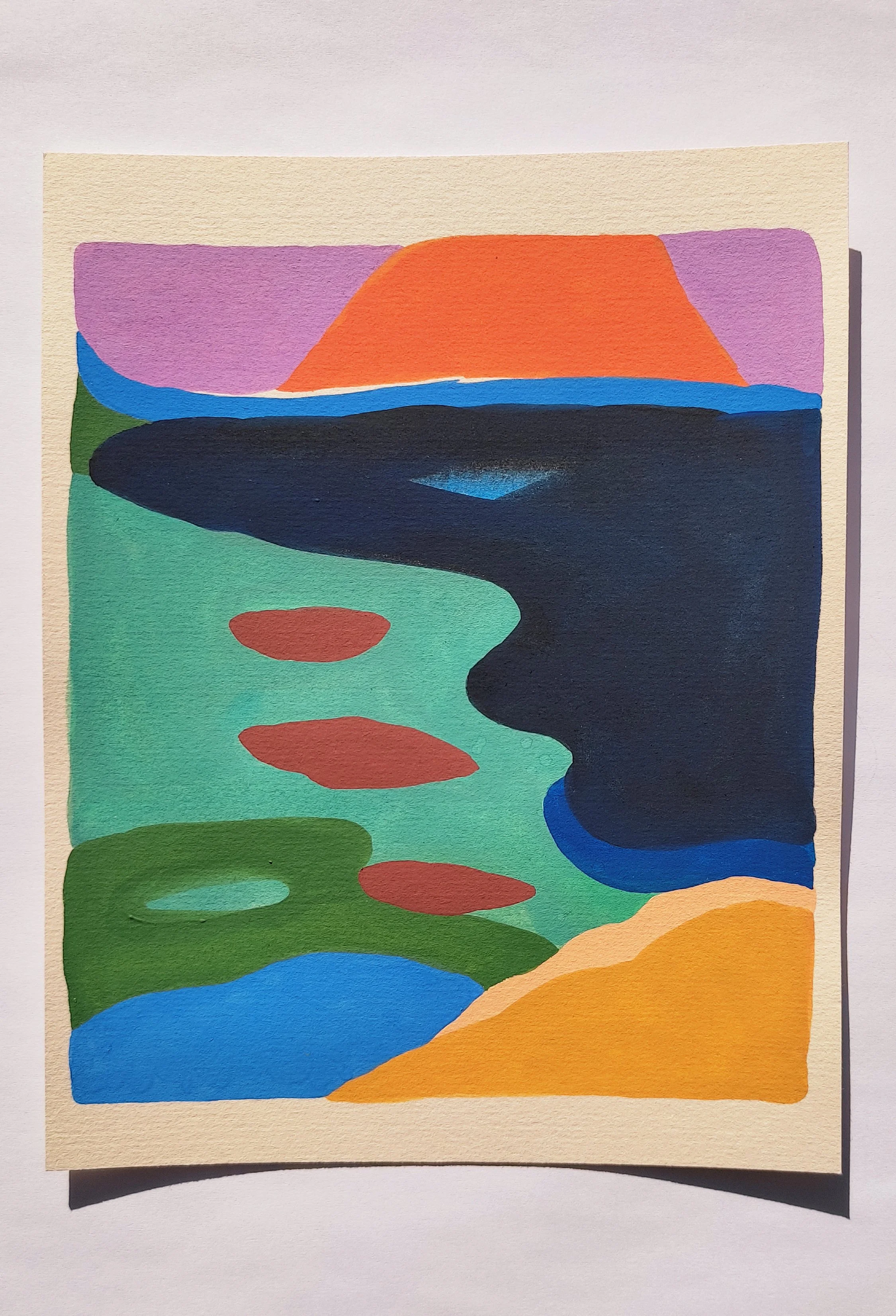 Real Painting on Paper no 90 - Emilie Bourel